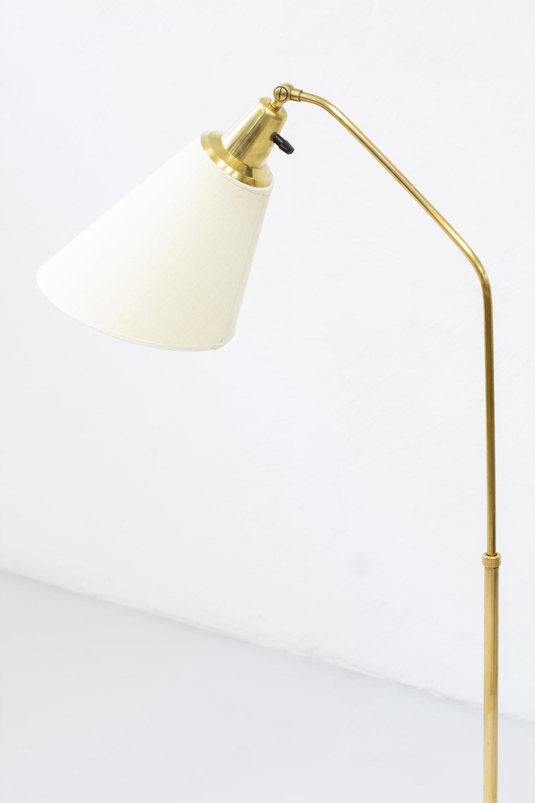 Swedish Brass Floor Lamp by Alf Svensson for Bergboms, Sweden, 1940s