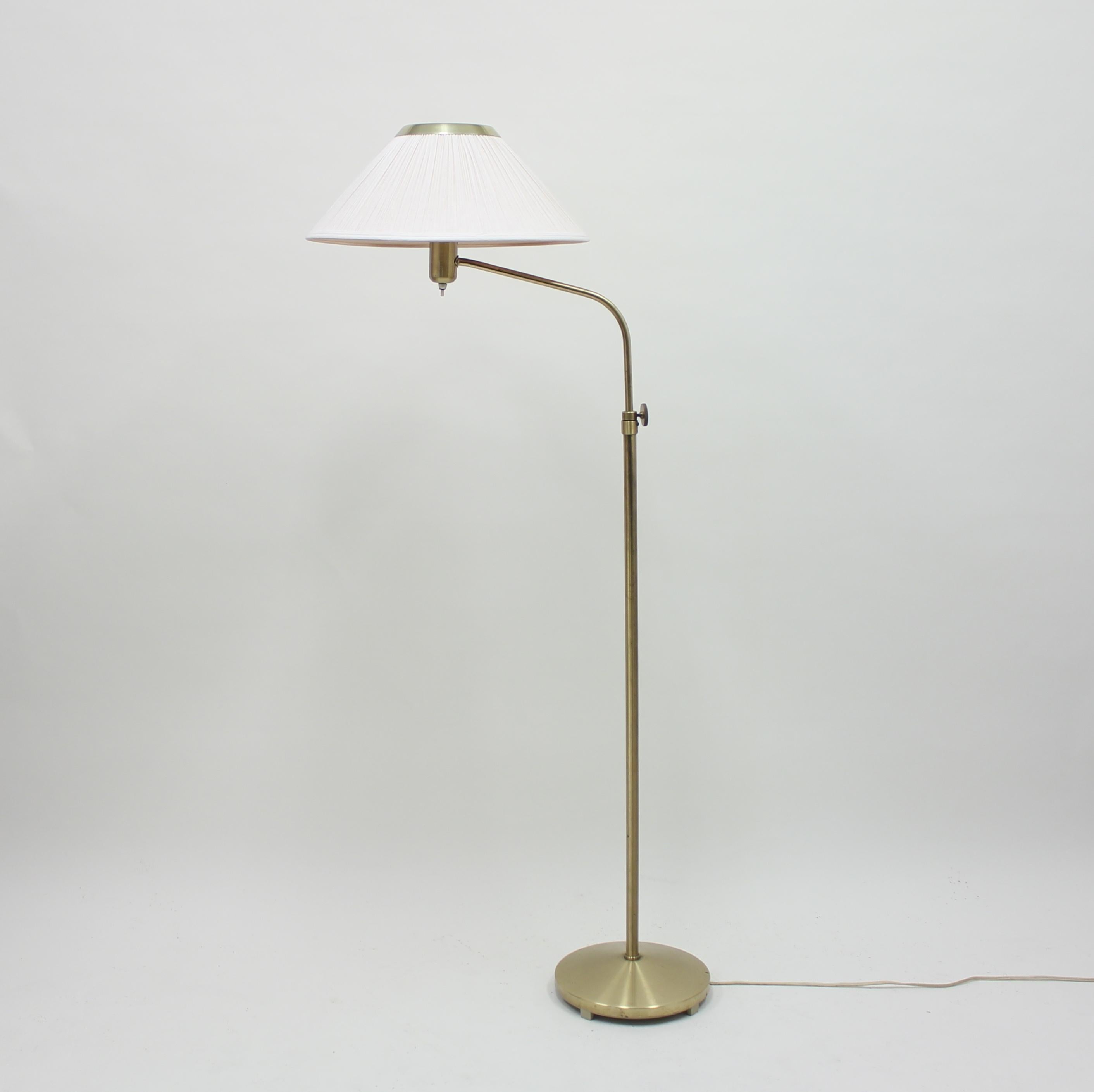 Swedish Brass Floor Lamp by ASEA, Attributed to Hans Bergström, 1950s