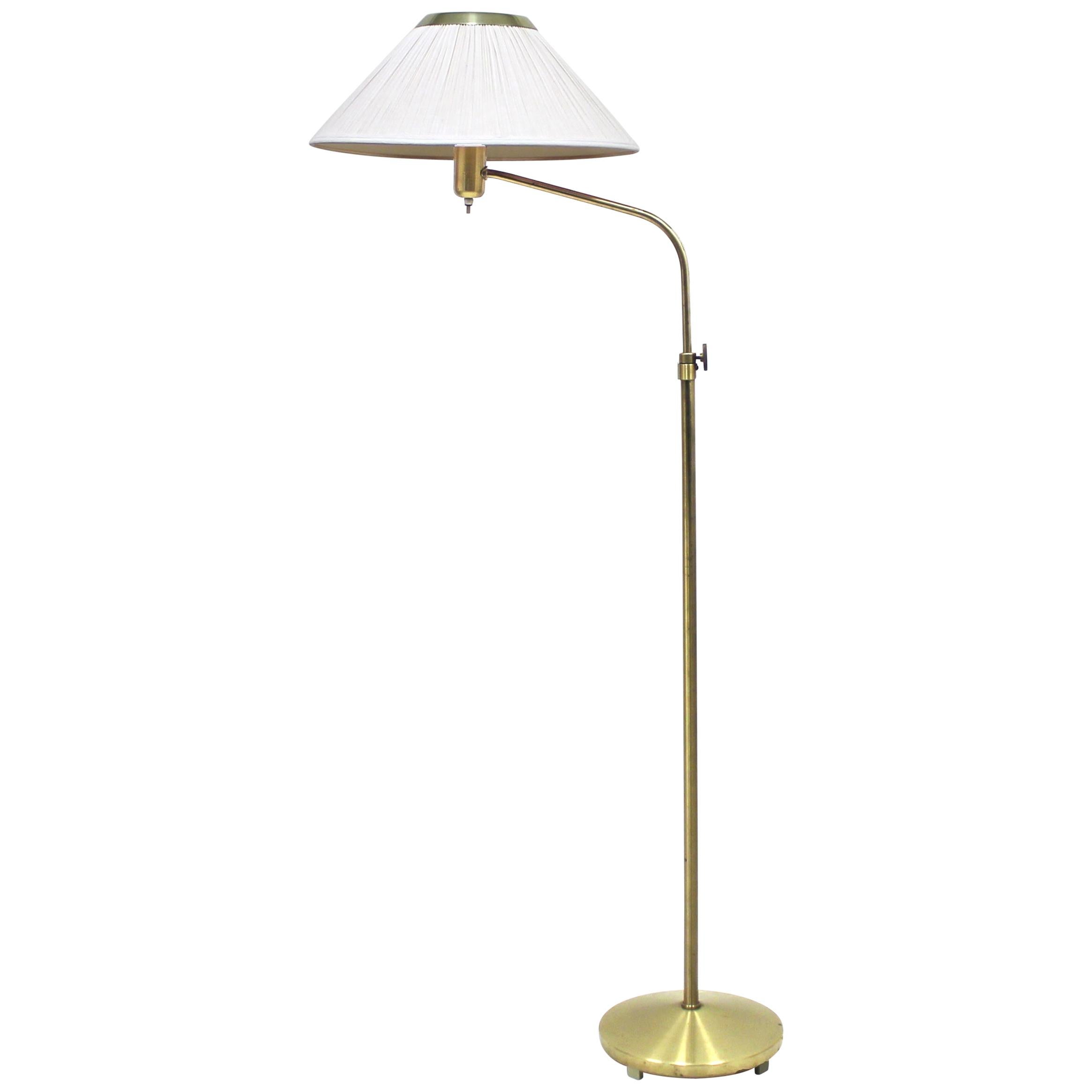 Brass Floor Lamp by ASEA, Attributed to Hans Bergström, 1950s