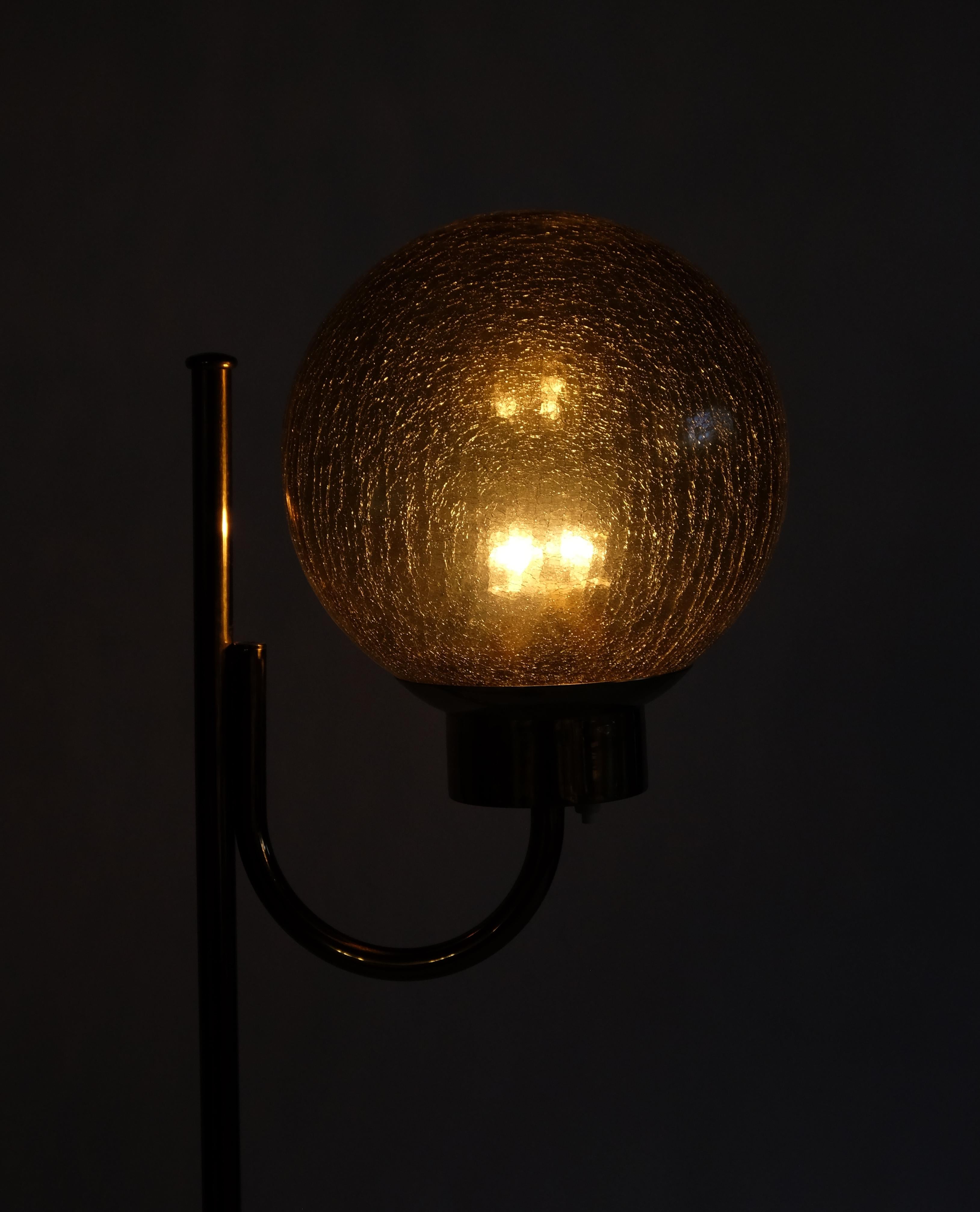 Swedish Brass Floor Lamp by Bergboms Model G-118, 1970s For Sale