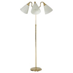 Brass Floor Lamp by Bertil Brisborg