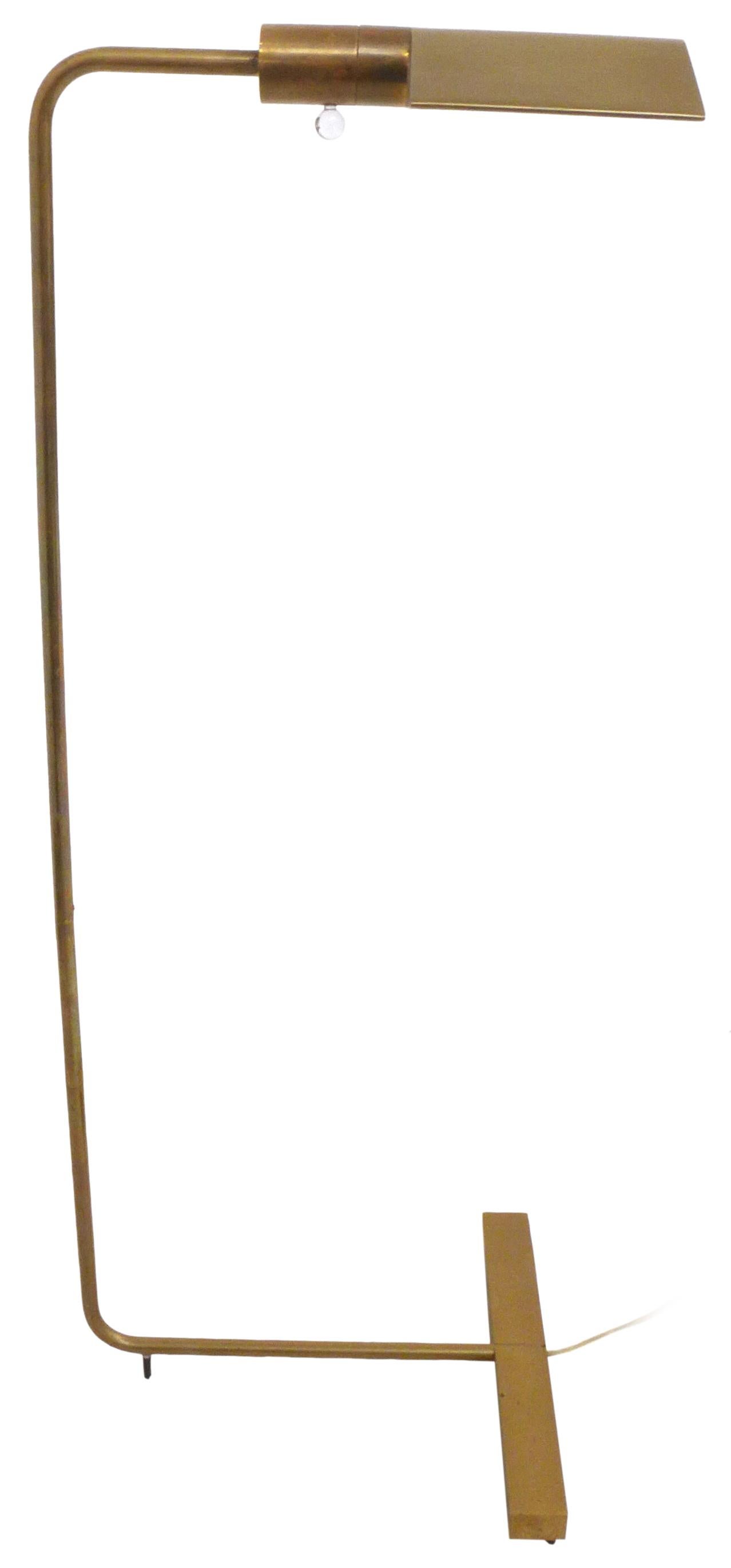 Modern Brass Floor Lamp by Cedric Hartman