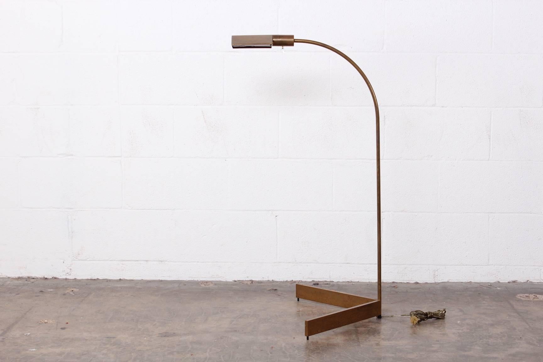 Mid-20th Century Brass Floor Lamp by Cedric Hartman