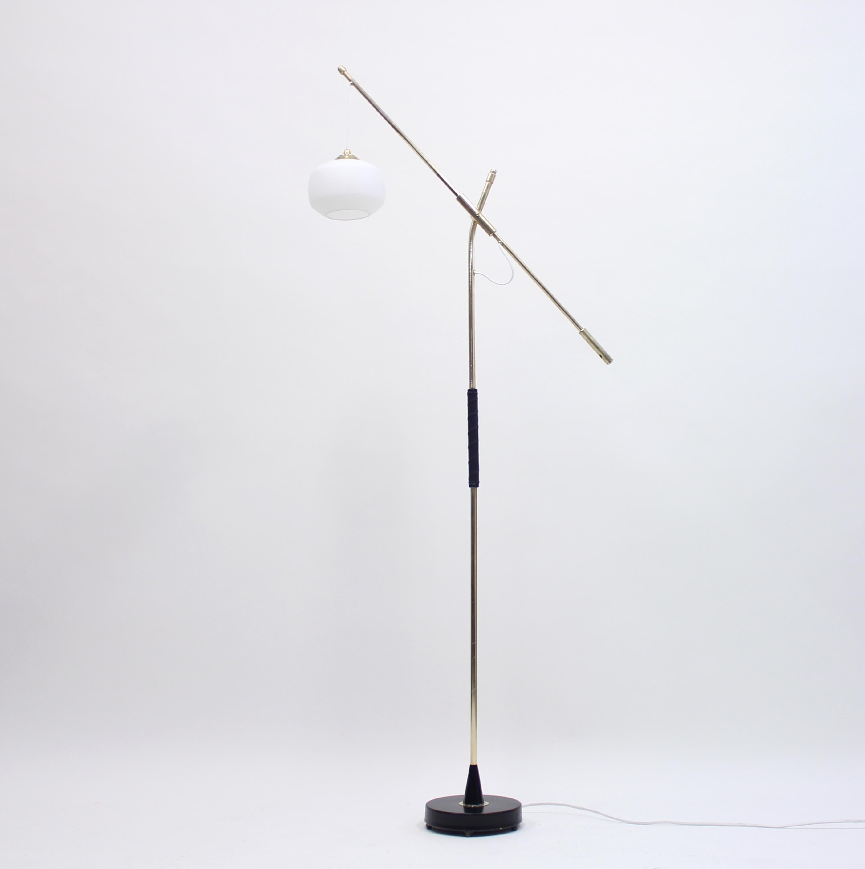 20th Century Brass Floor Lamp by Falkenbergs Belysning, 1950s