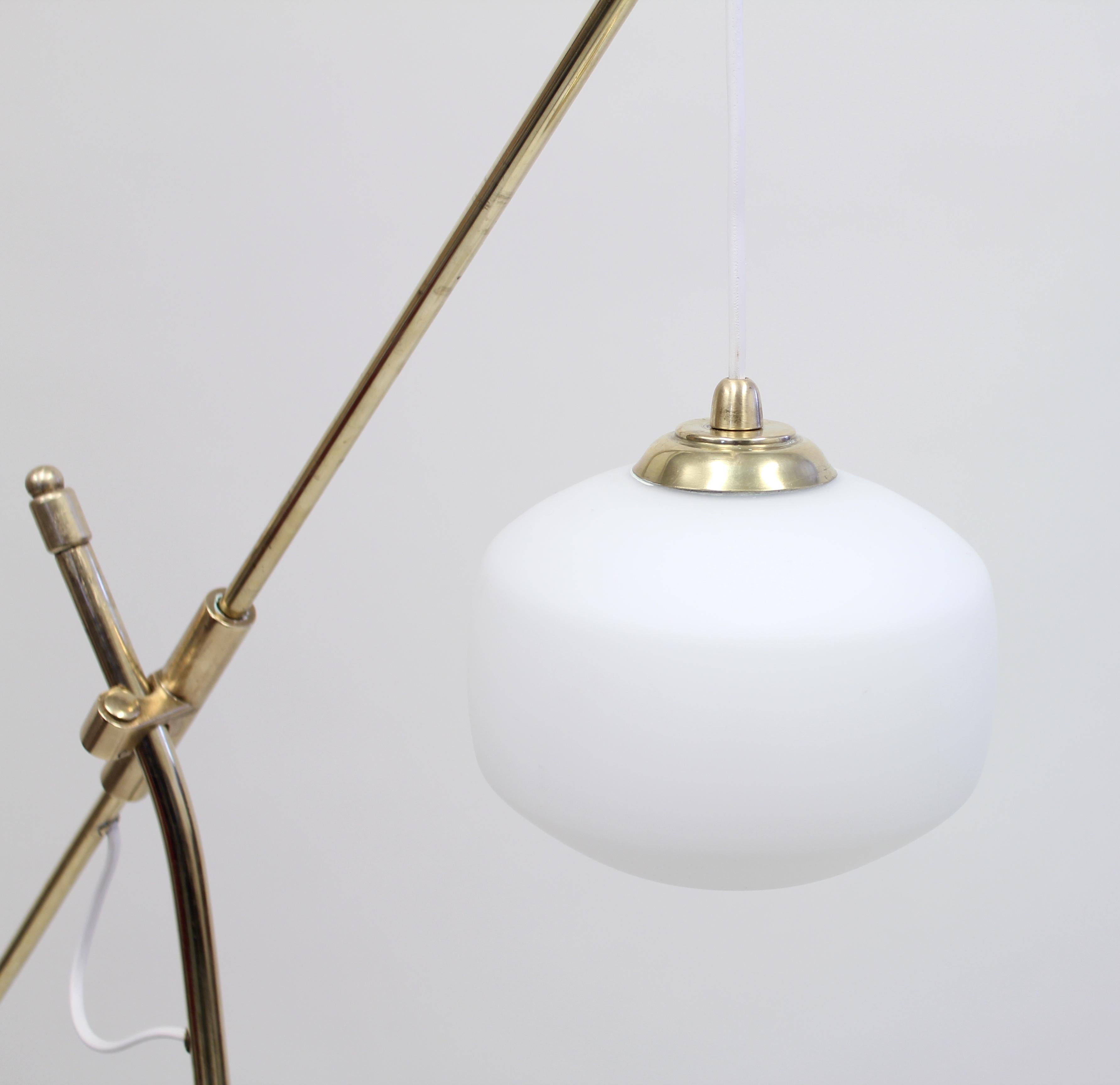 Brass Floor Lamp by Falkenbergs Belysning, 1950s 1