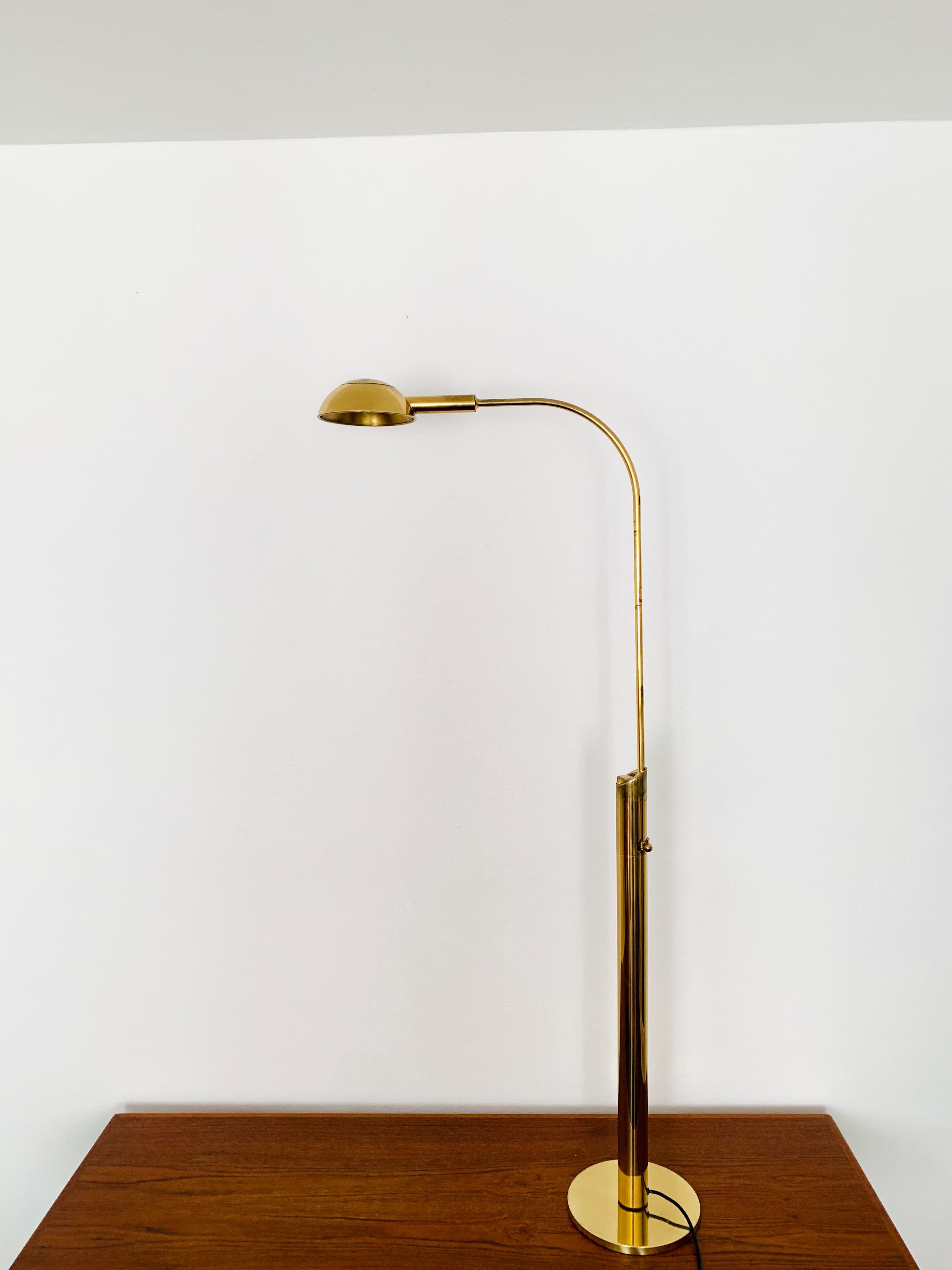 German Brass Floor Lamp by Florian Schulz