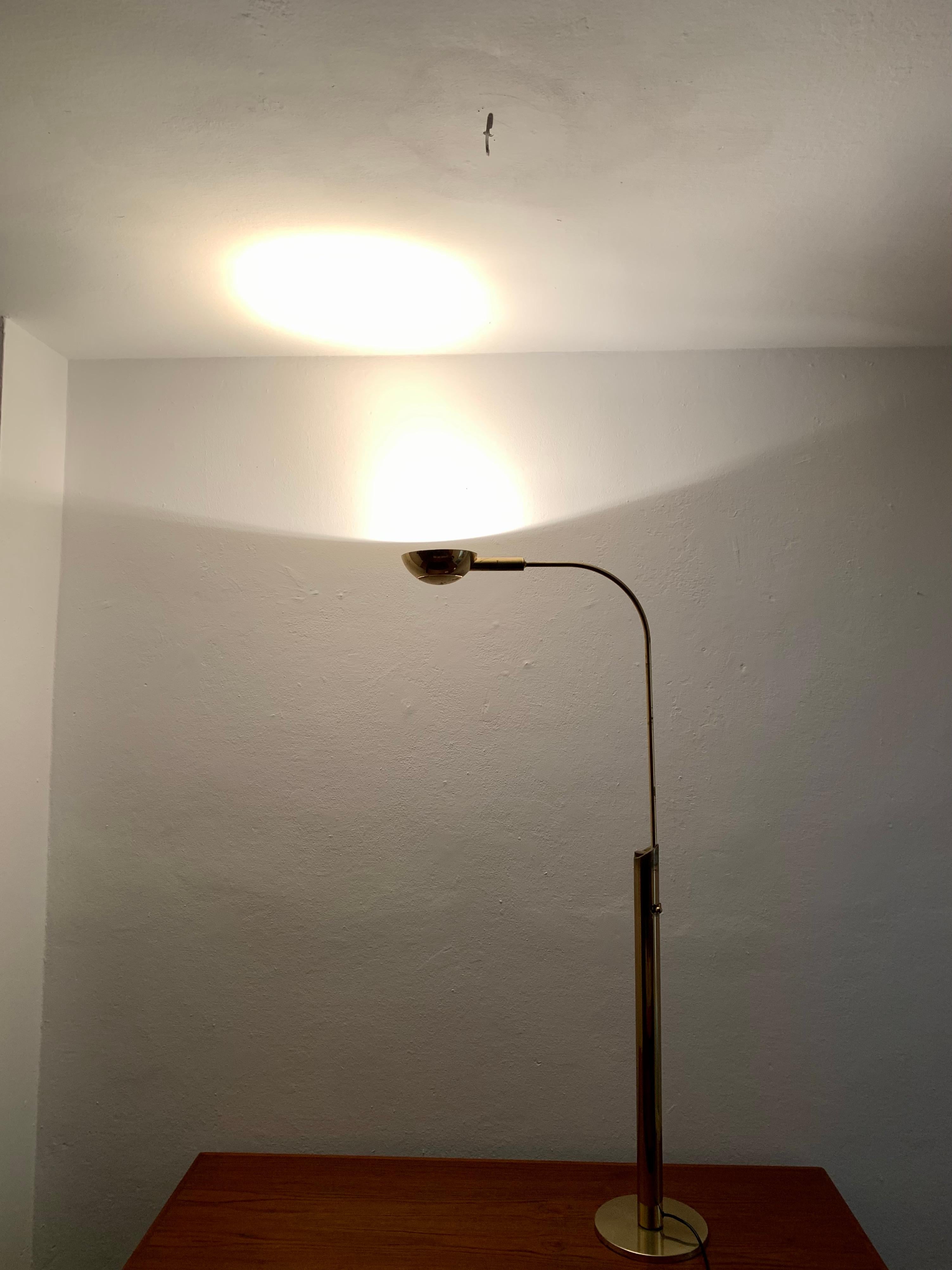 Late 20th Century Brass Floor Lamp by Florian Schulz
