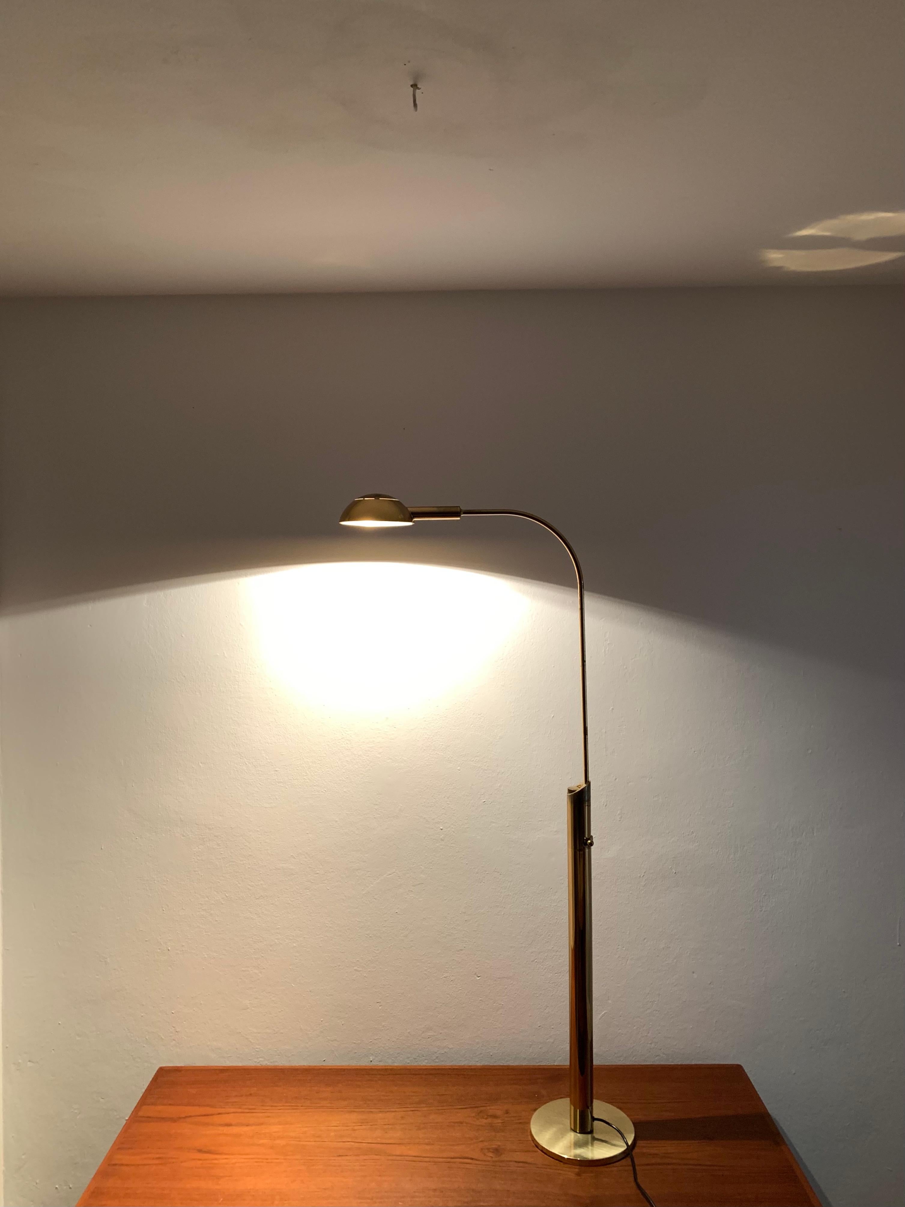 Brass Floor Lamp by Florian Schulz For Sale 1
