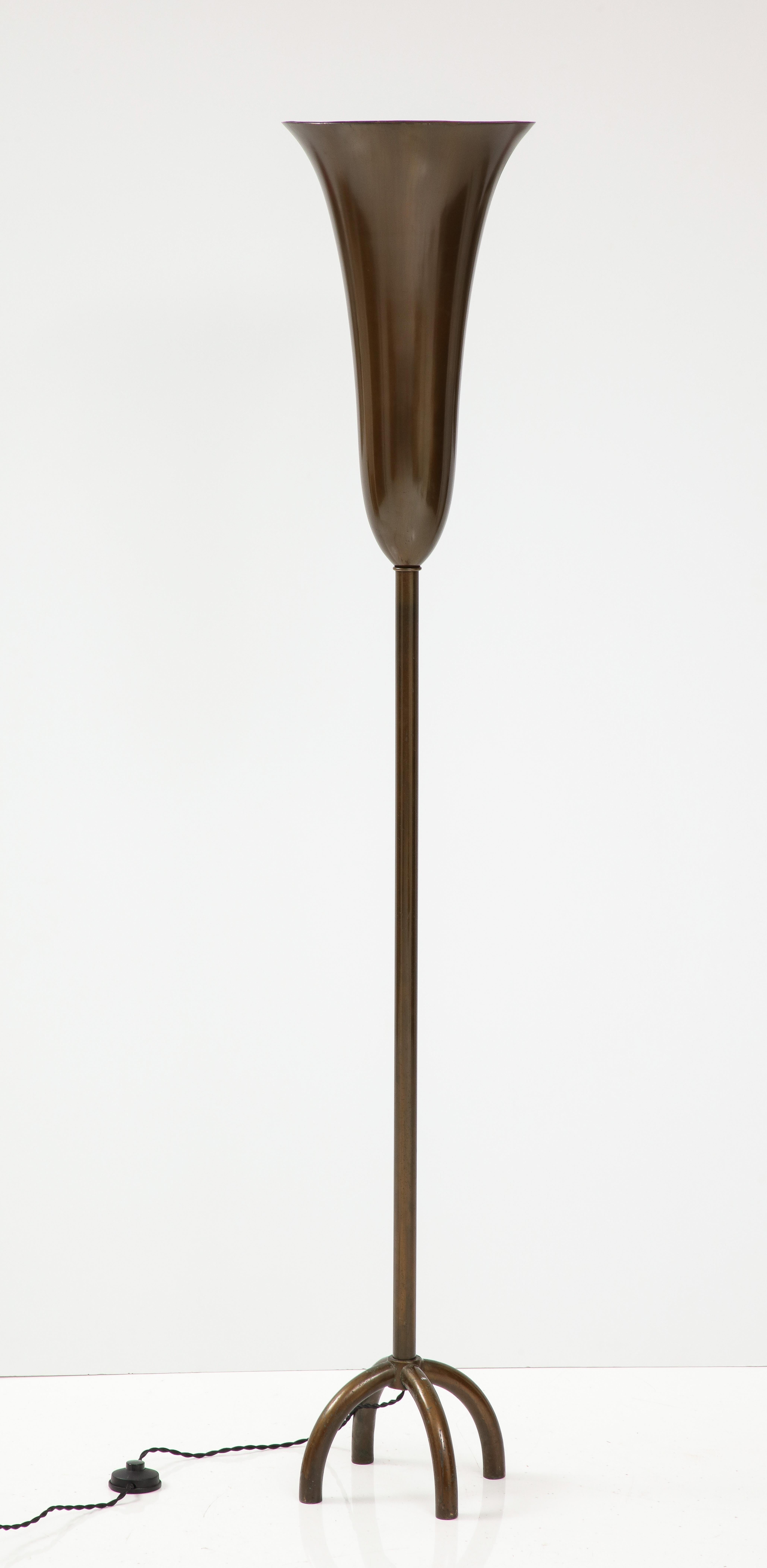 Brass Floor Lamp by Gugliemo Ulrich, Italy, c. 1940s 2