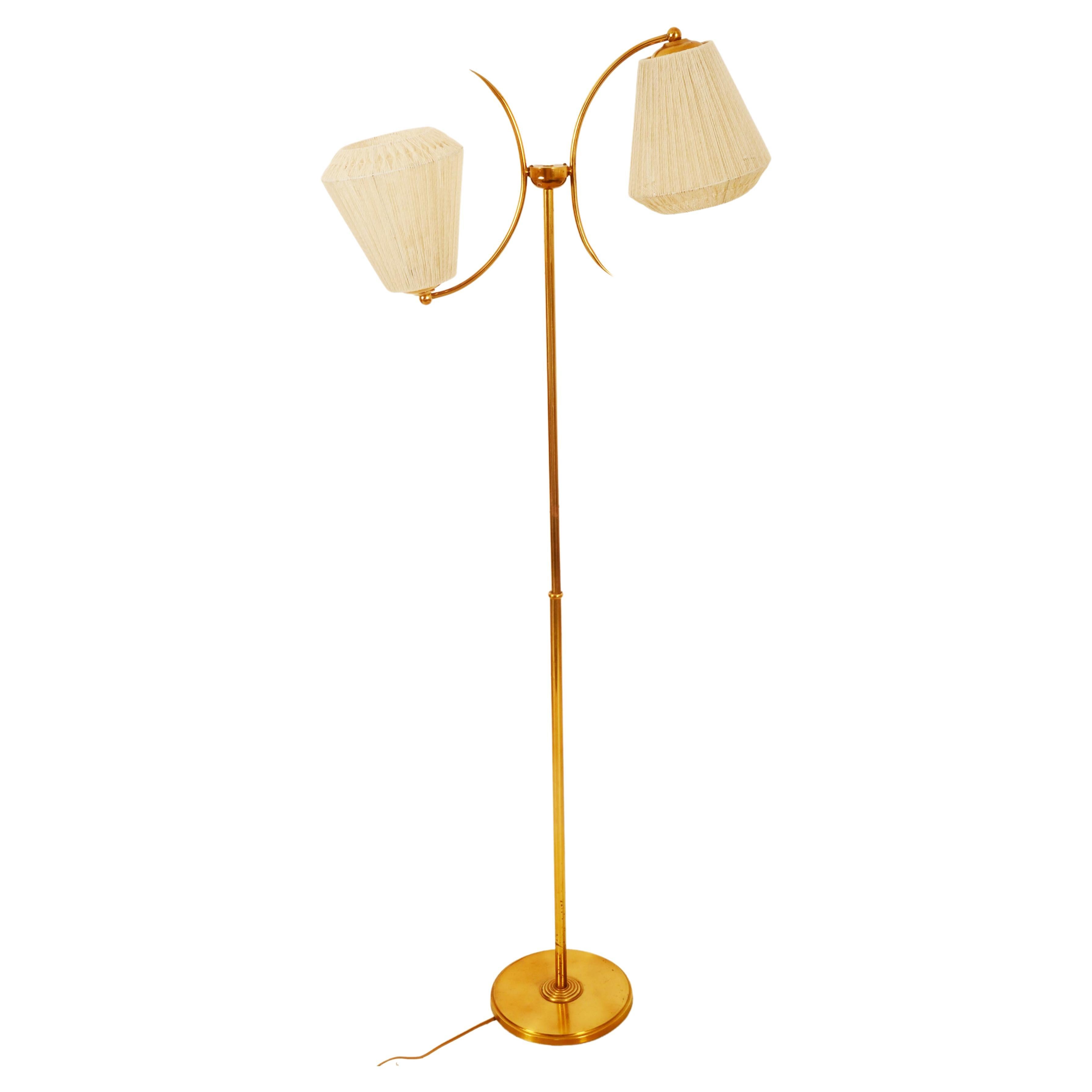 Brass Floor Lamp by Gunnar Ander for Ystad Metall For Sale