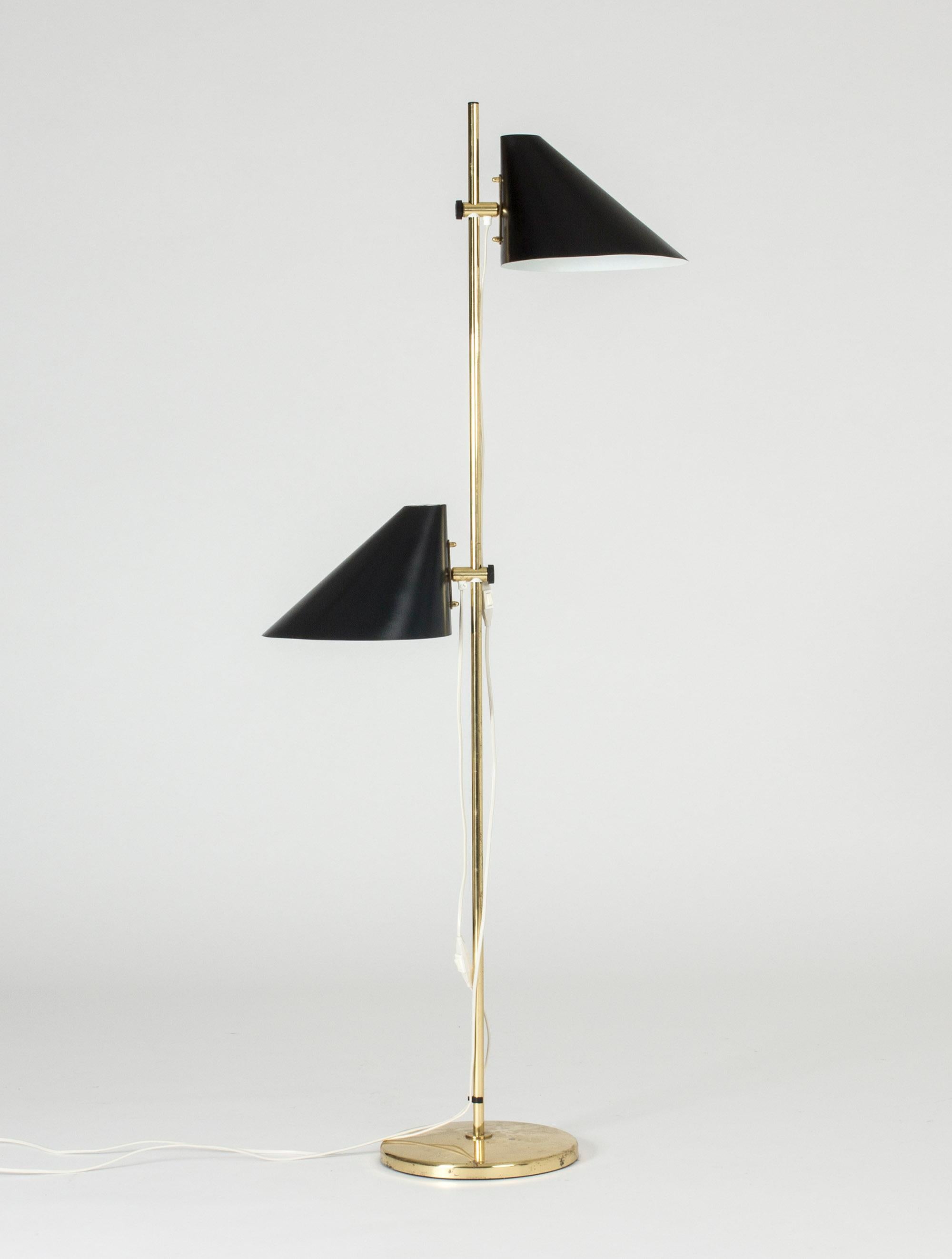 Scandinavian Modern Brass Floor Lamp by Hans-Agne Jakobsson