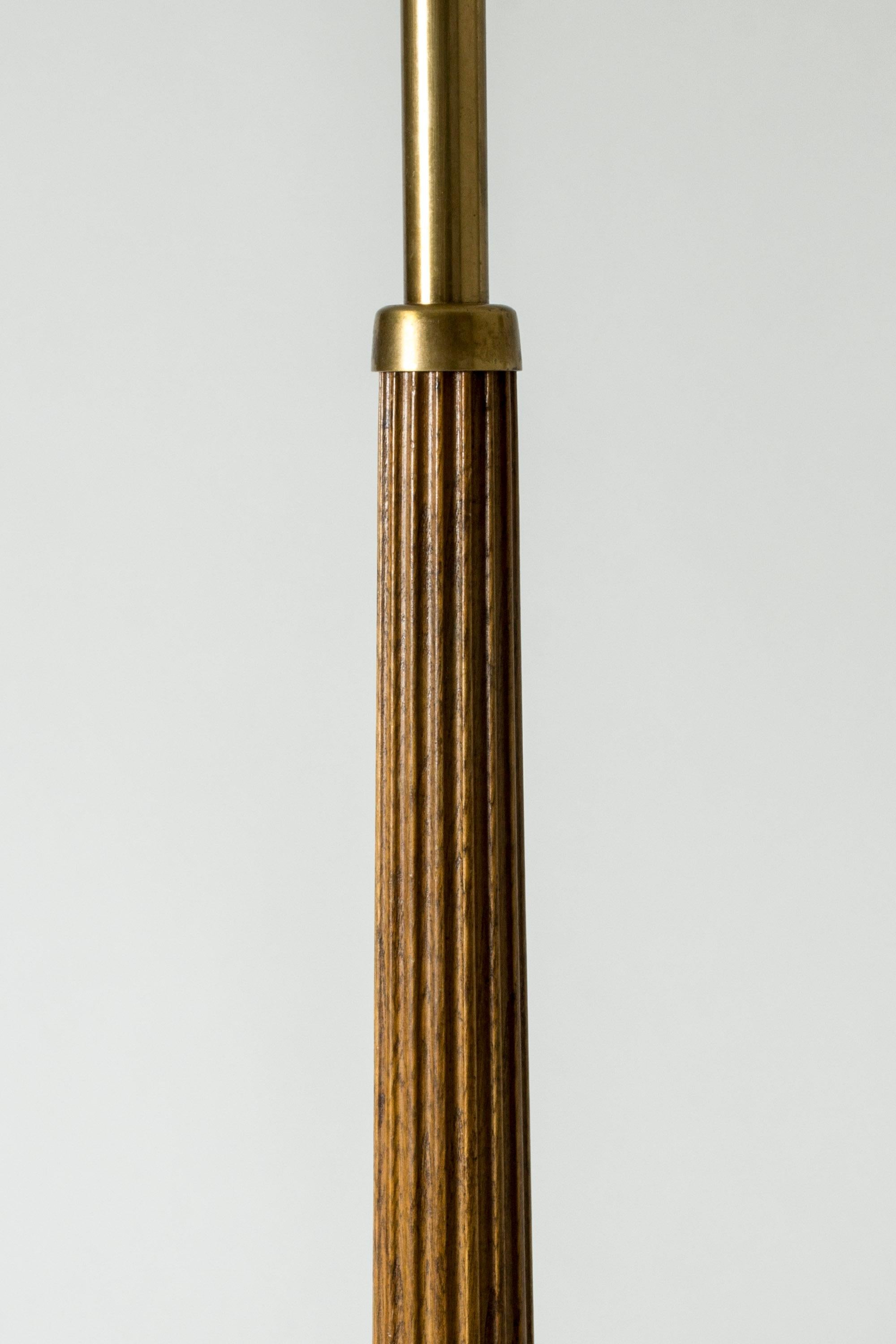 Brass Floor Lamp by Hans Bergström, Ateljé Lyktan, Sweden, 1940s 1