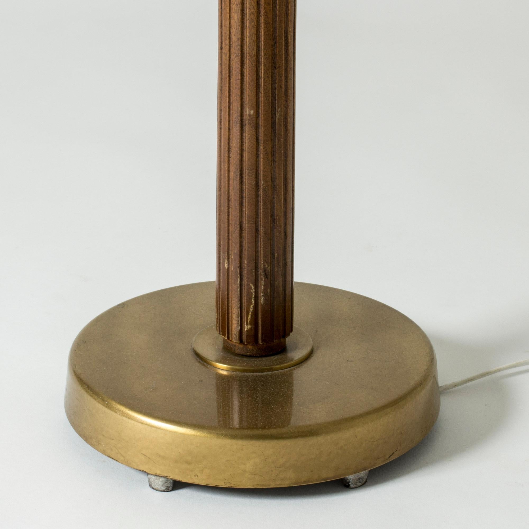 Brass Floor Lamp by Hans Bergström, Ateljé Lyktan, Sweden, 1940s 2