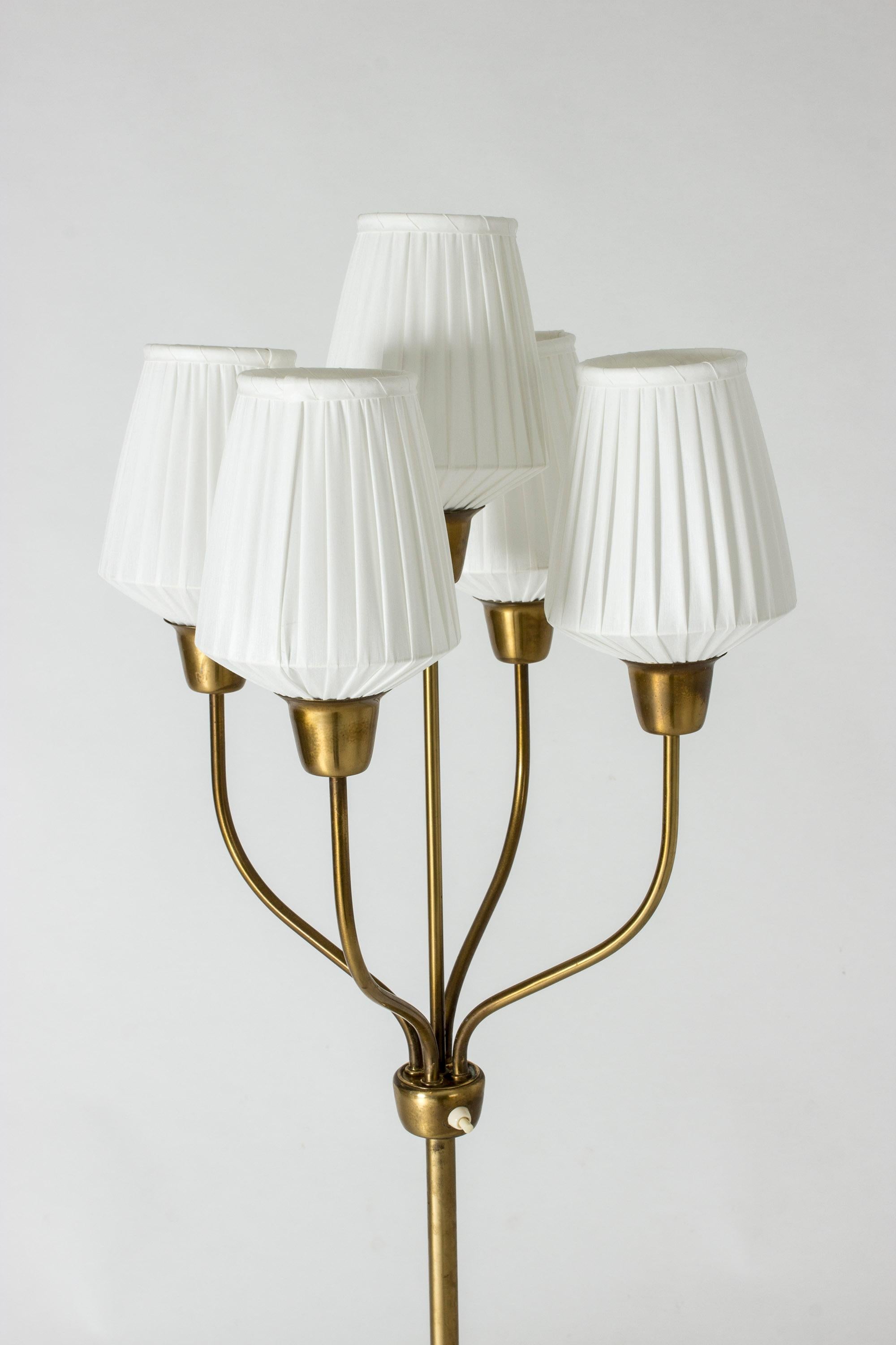 Scandinavian Modern Brass Floor Lamp by Hans Bergström