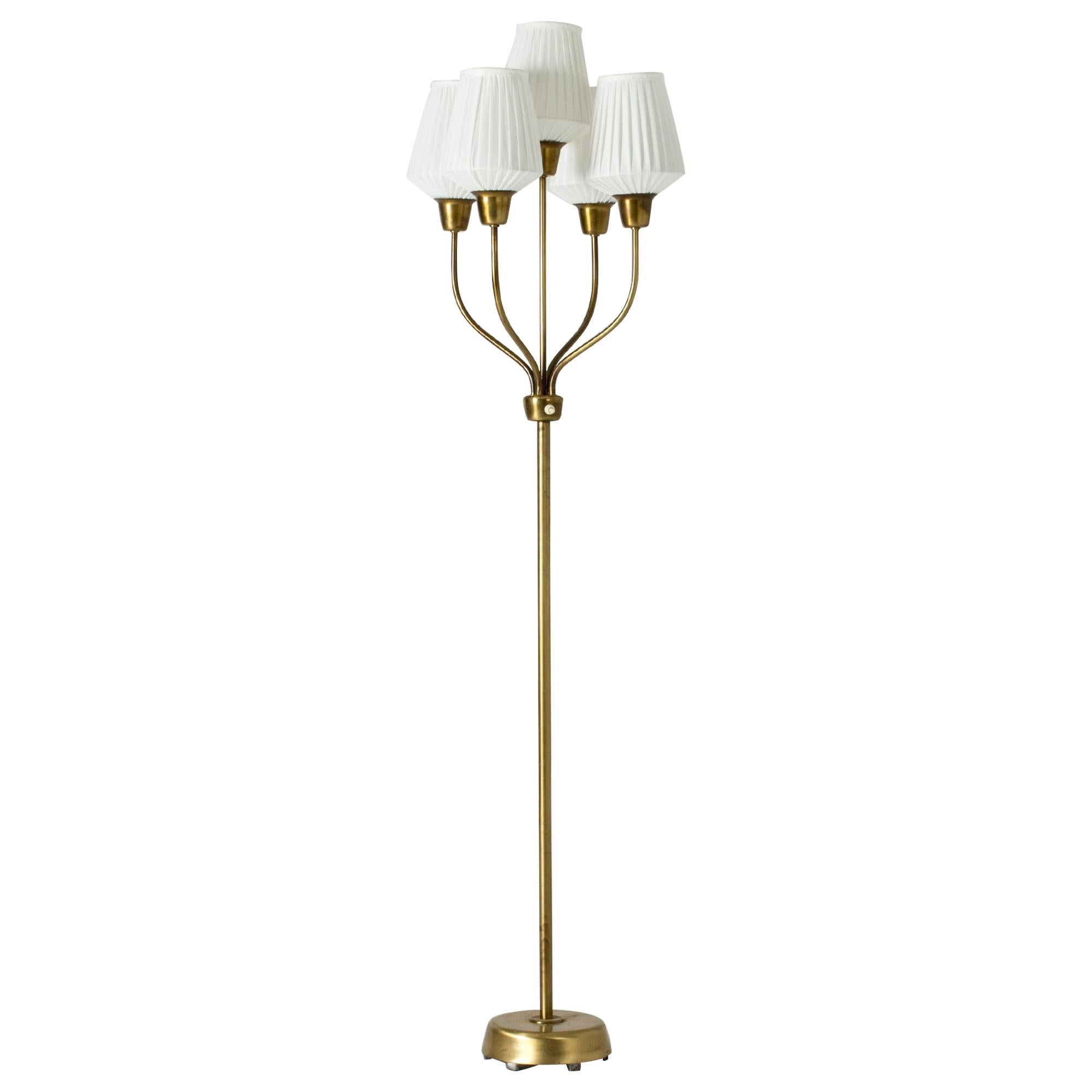 Brass Floor Lamp by Hans Bergström