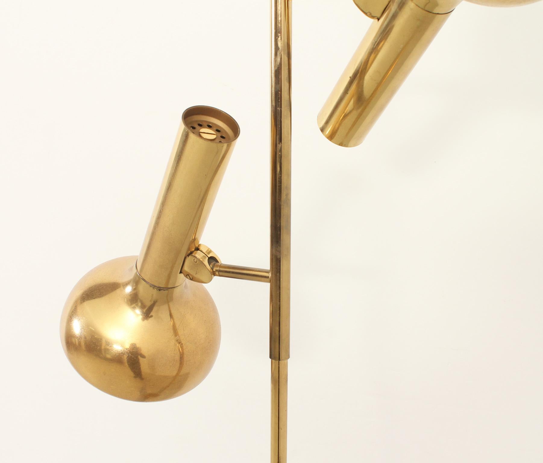 Brass Floor Lamp by Hustadt Leuchten, Germany, 1970's For Sale 1