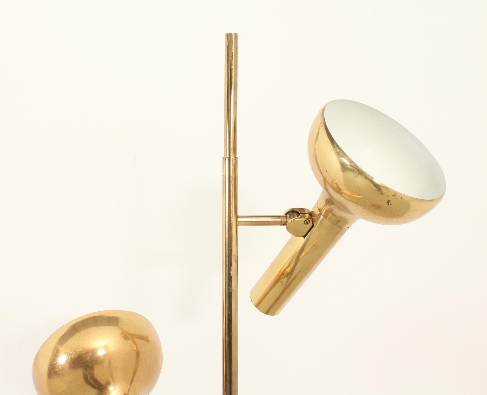 Brass Floor Lamp by Hustadt Leuchten, Germany, 1970's For Sale 2