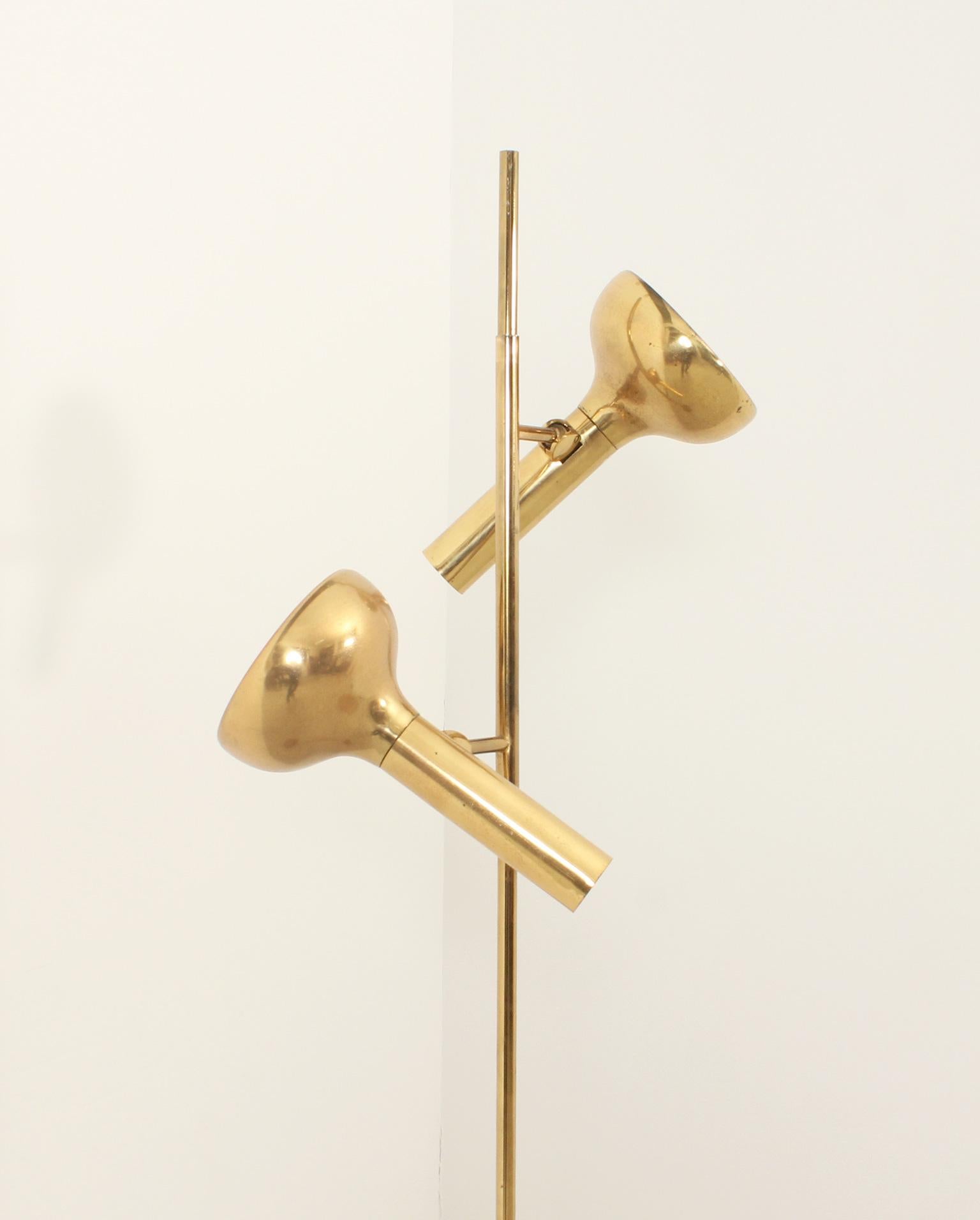 Brass Floor Lamp by Hustadt Leuchten, Germany, 1970's For Sale 4