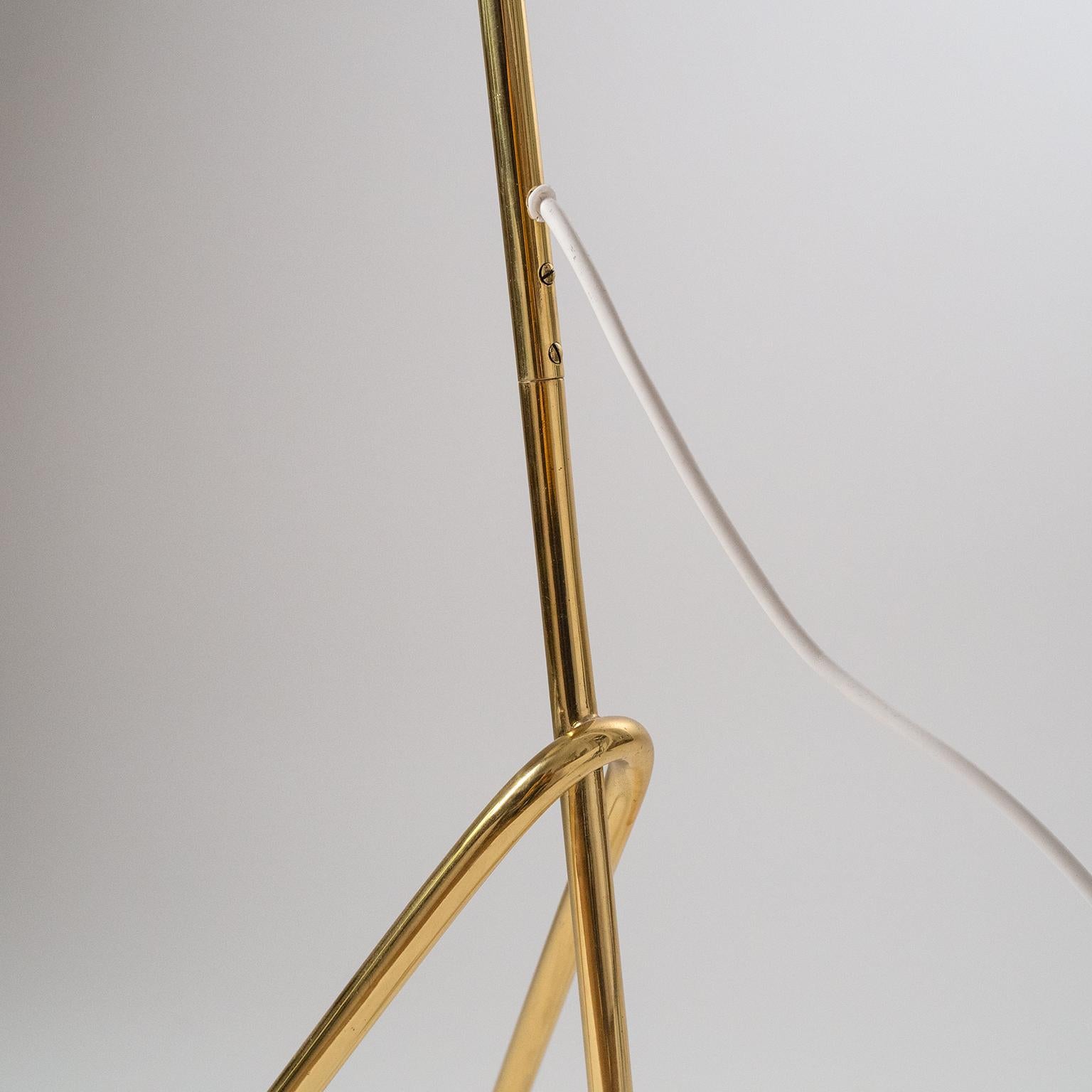 Mid-20th Century Brass Floor Lamp by J.T. Kalmar, circa 1950