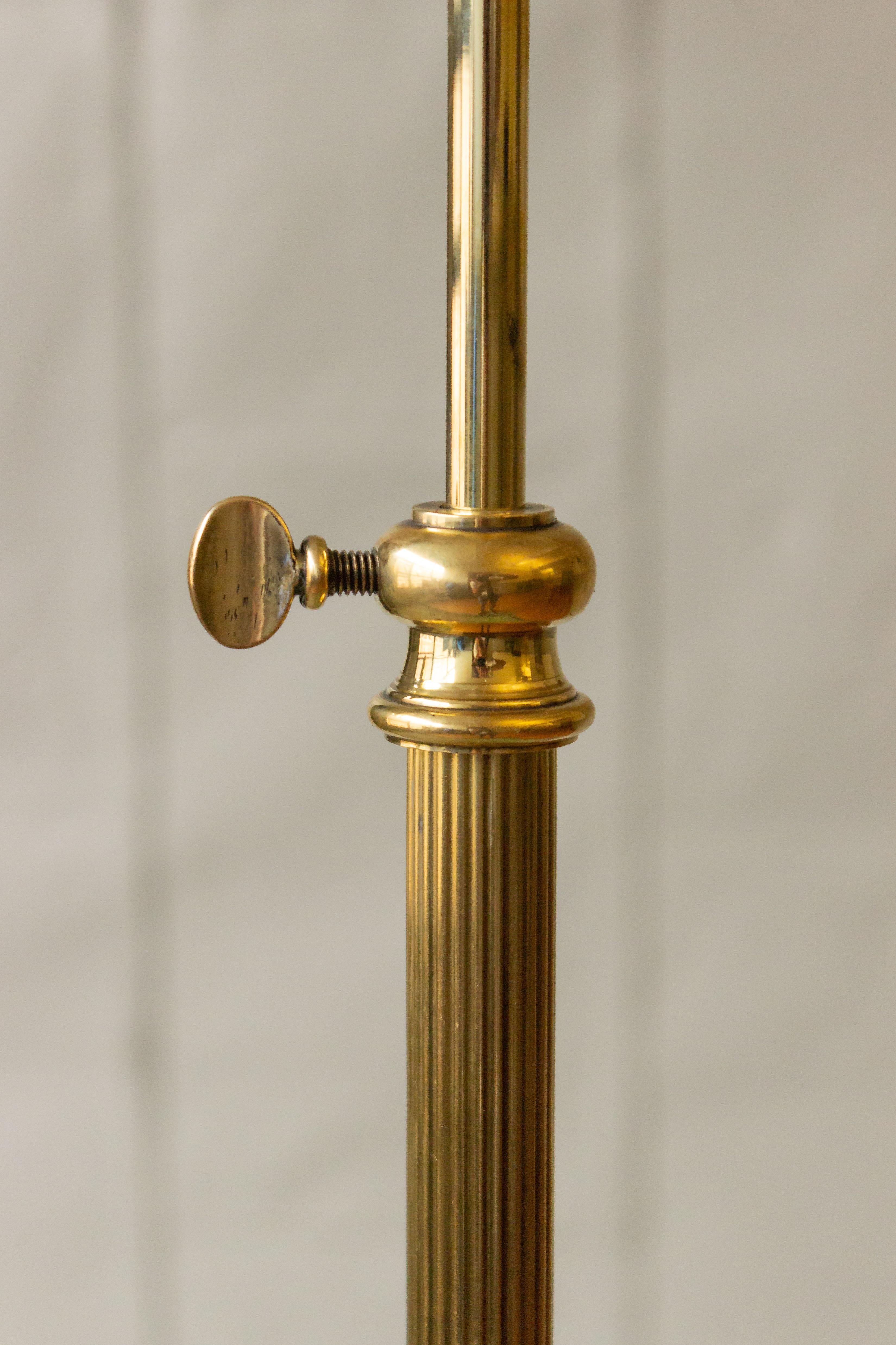 Neoclassical Brass Floor Lamp by Maison Jansen
