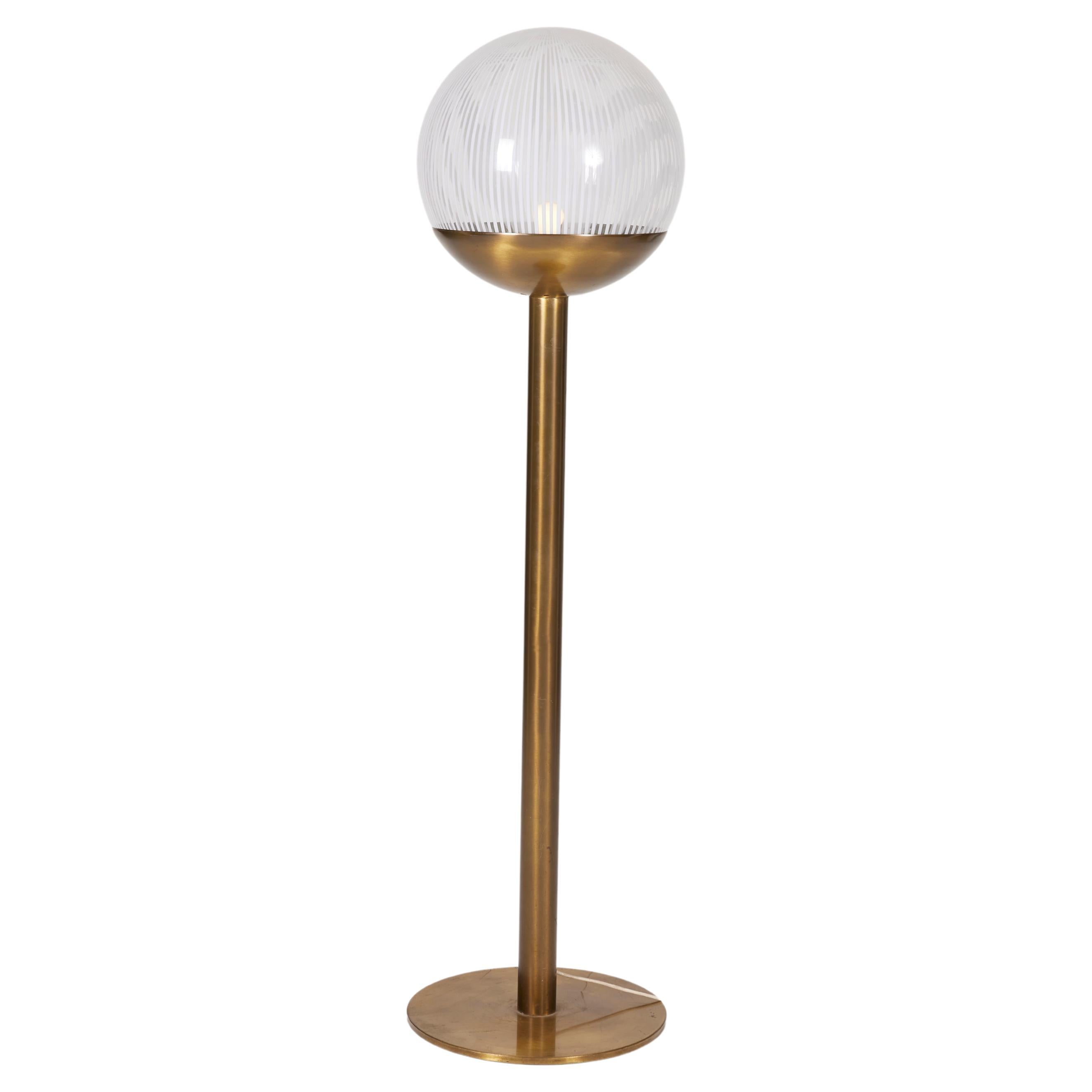 Brass floor lamp by Paolo Venini For Sale