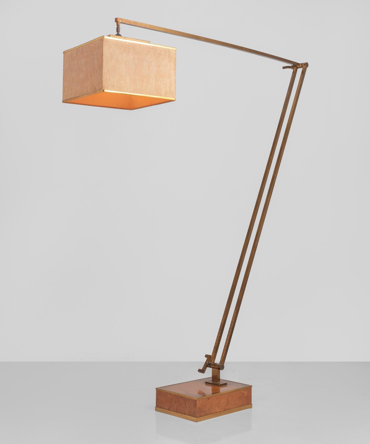 Modern Brass Floor Lamp by Romeo Rega, Italy, circa 1970