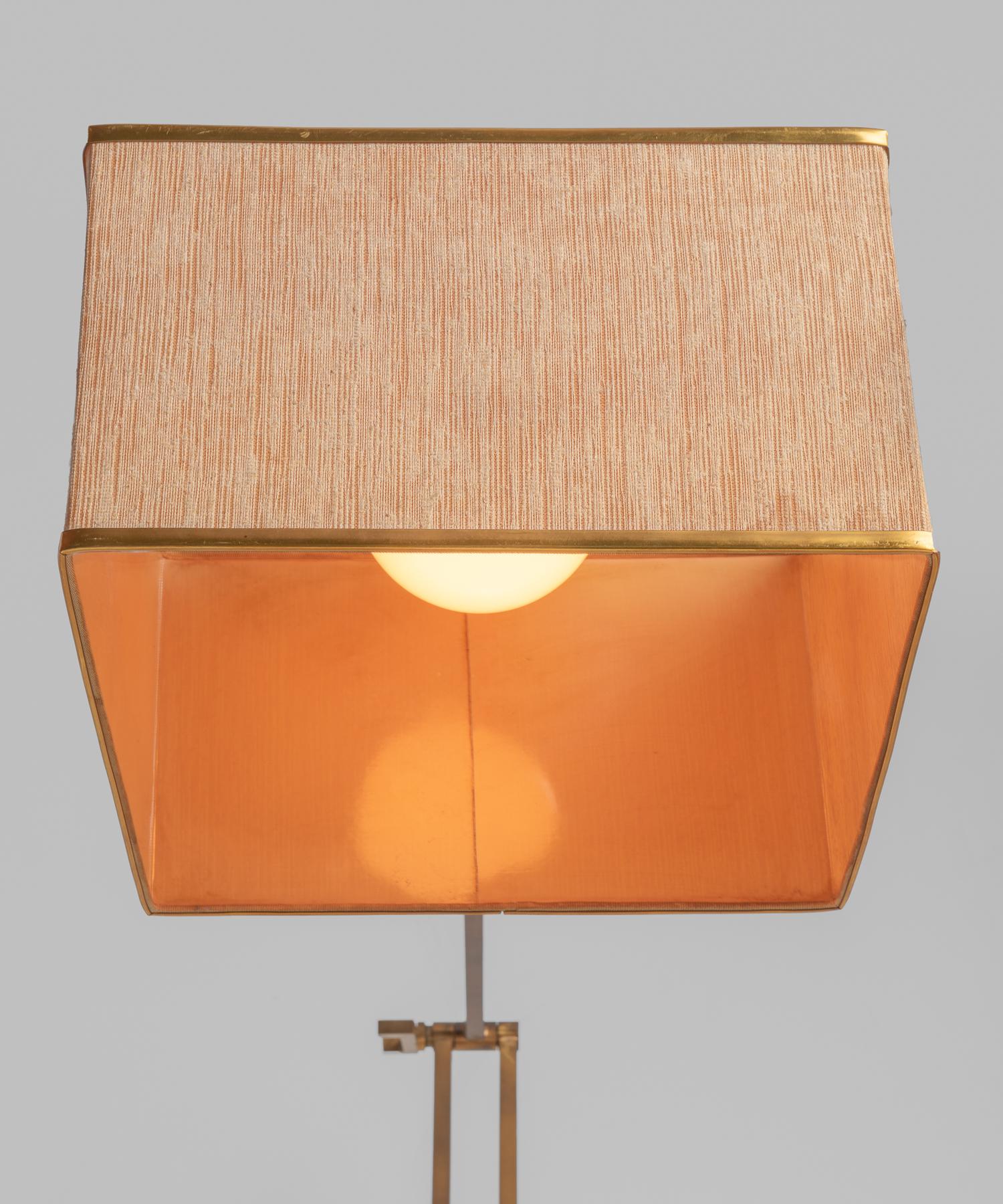 Brass Floor Lamp by Romeo Rega, Italy, circa 1970 In Good Condition In Culver City, CA