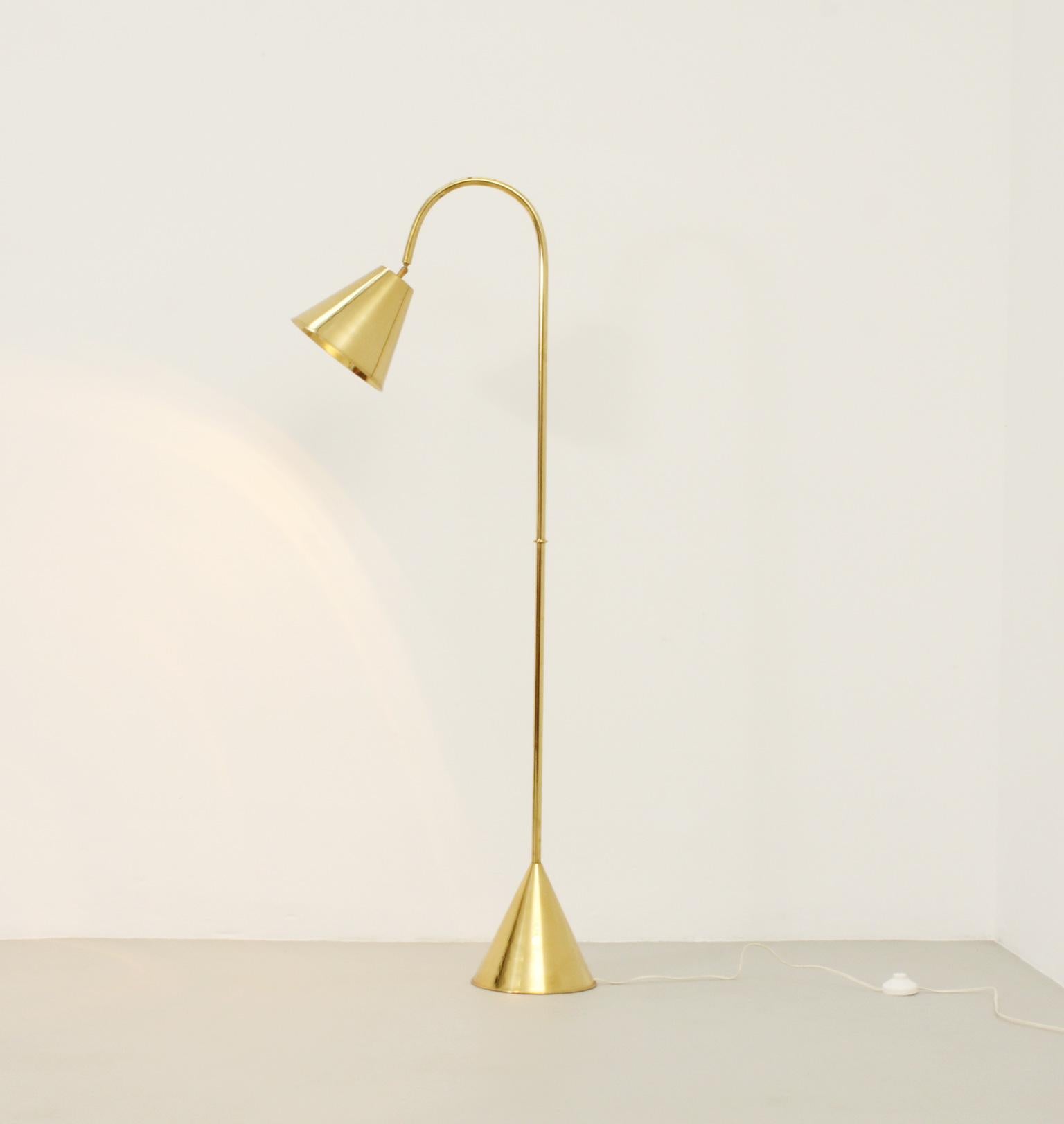 Brass Floor Lamp by Valenti, Spain, 1950's 7