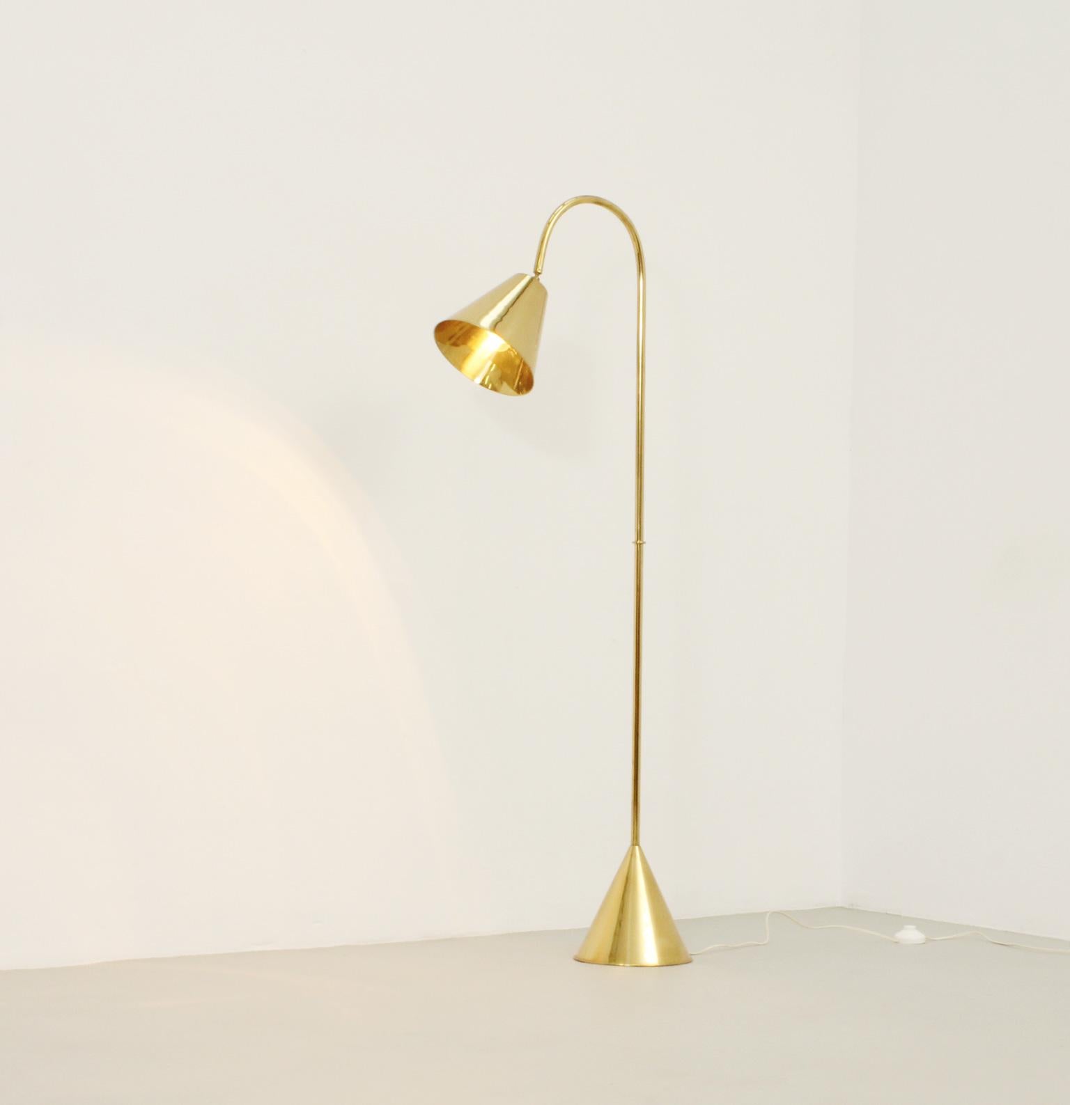 Brass Floor Lamp by Valenti, Spain, 1950's 3