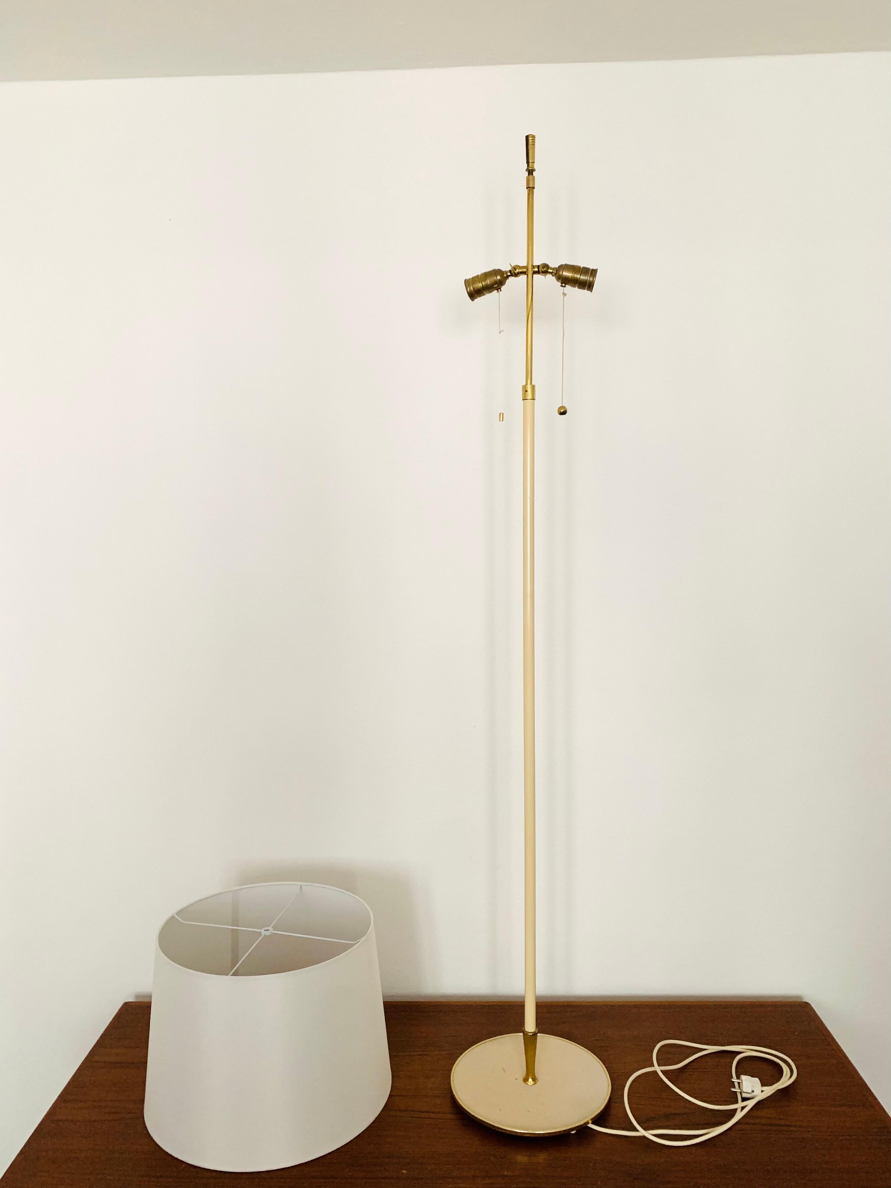 Brass Floor Lamp by Vereinigte Werkstätten For Sale 7