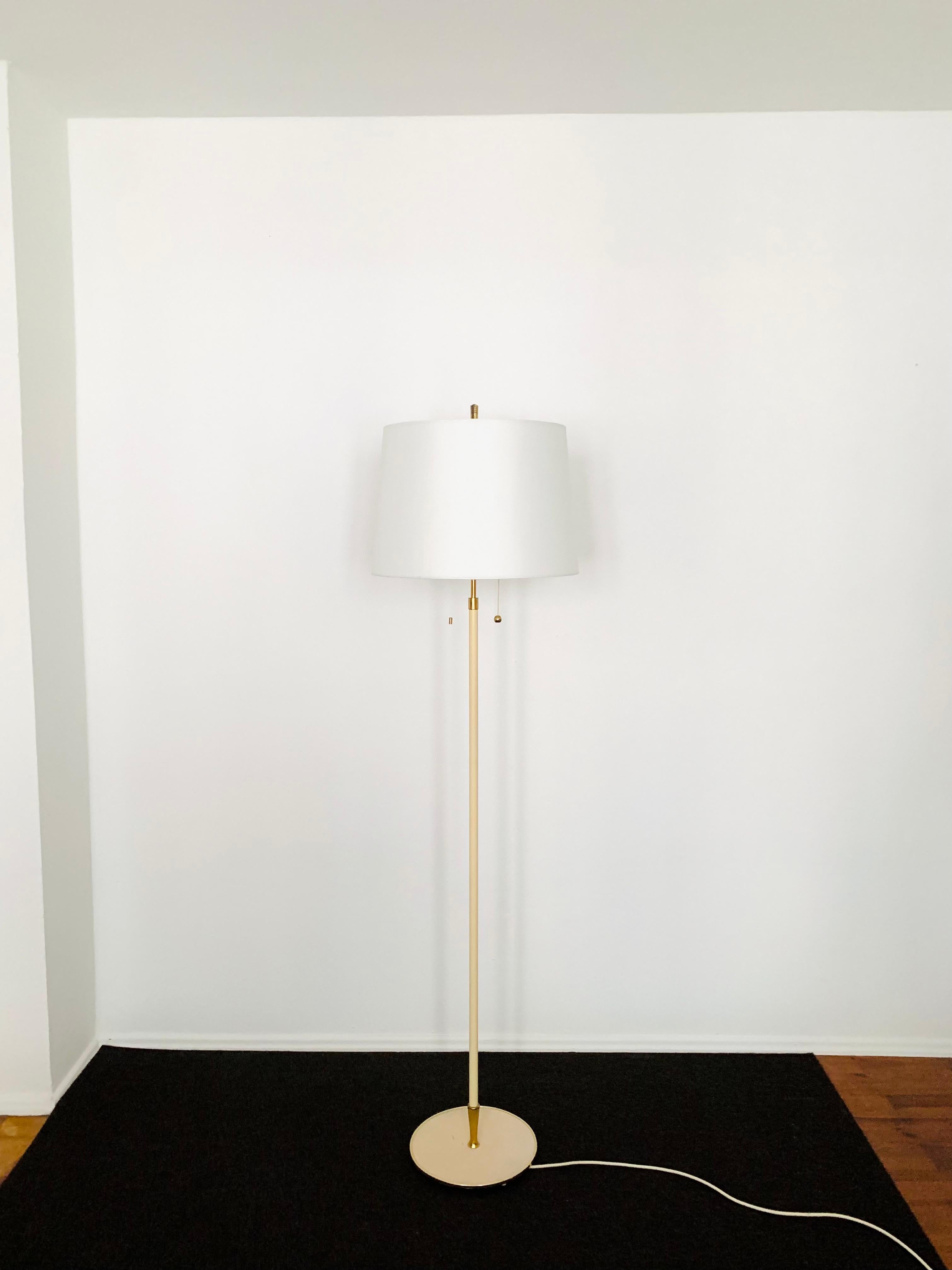 Mid-Century Modern Brass Floor Lamp by Vereinigte Werkstätten For Sale