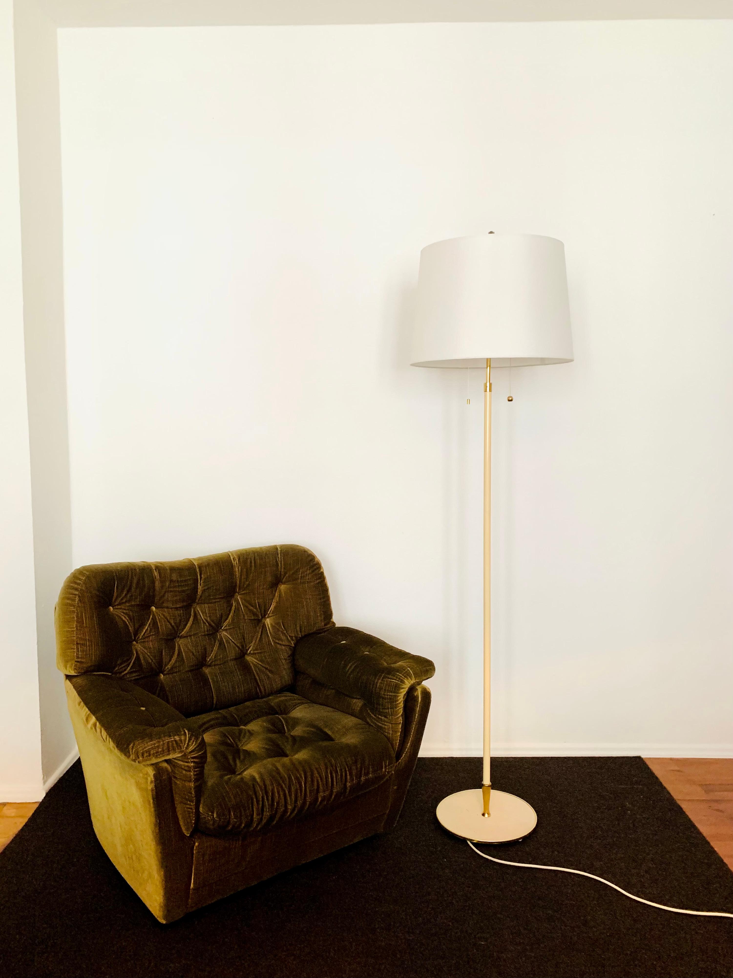 Mid-20th Century Brass Floor Lamp by Vereinigte Werkstätten For Sale