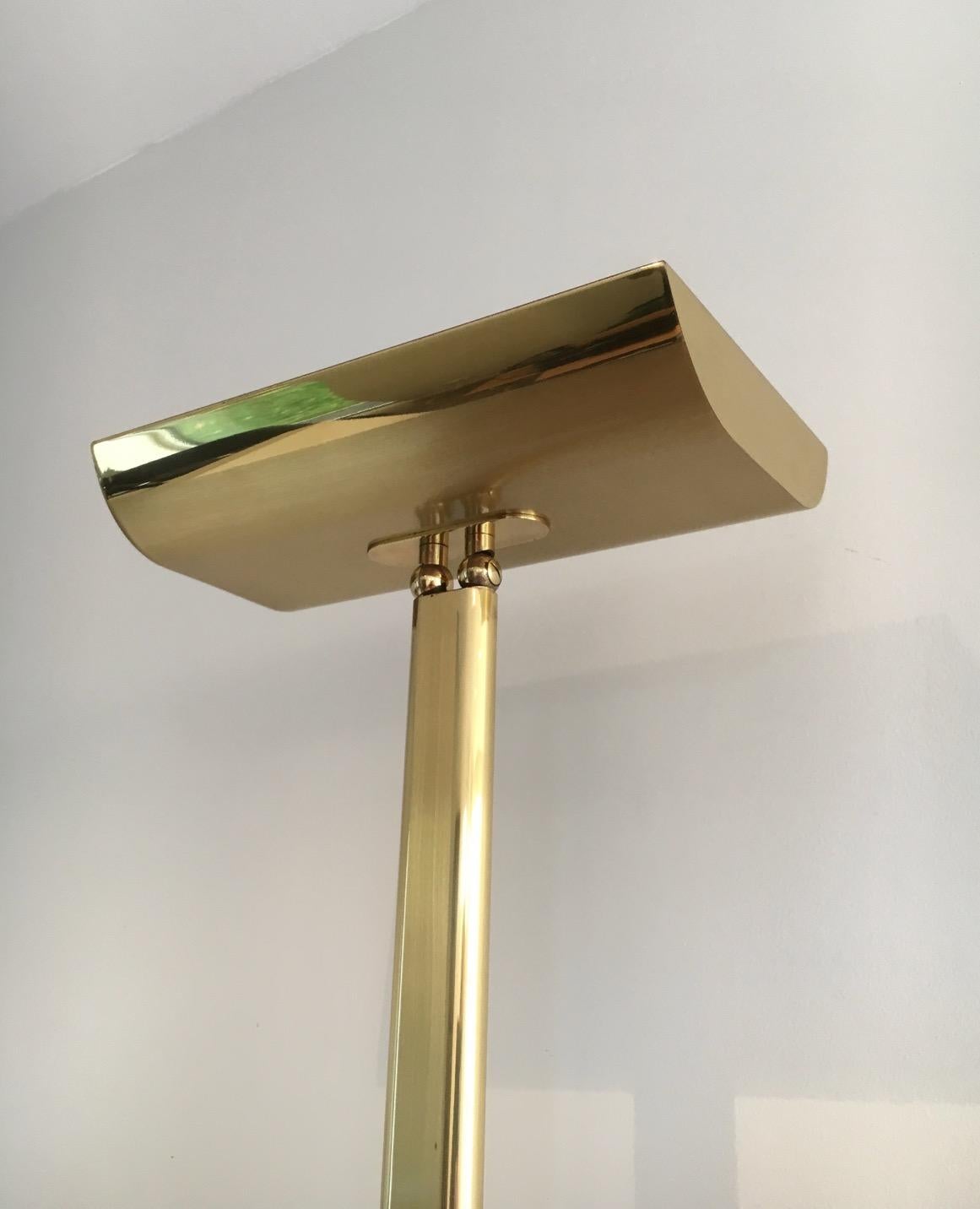 French Brass Floor Lamp, circa 1970