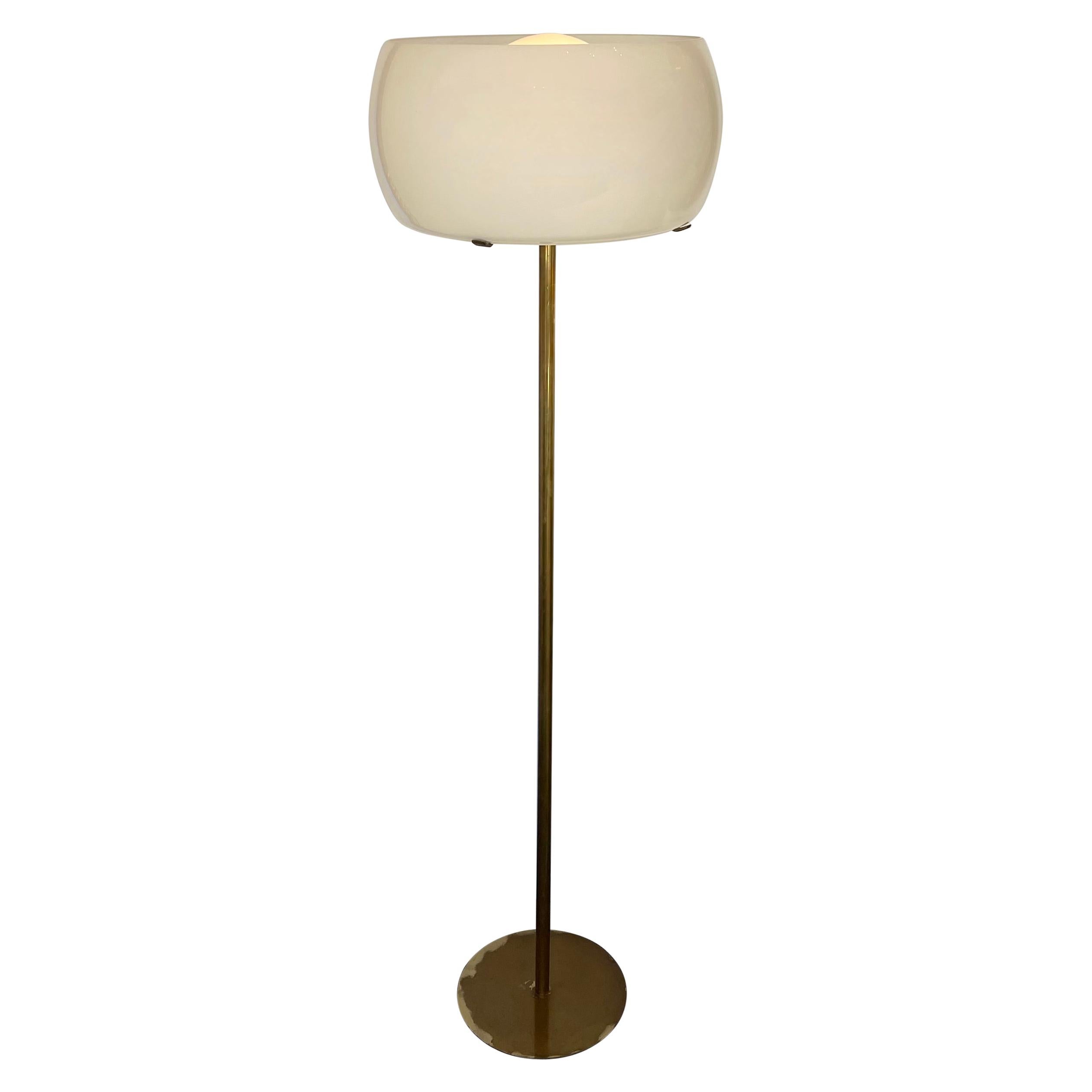 Brass Floor Lamp Clitunno by Vico Magistretti for Artemide, Italy, 1964