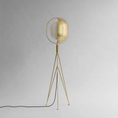 Brass Floor Lamp, Contemporary Work.