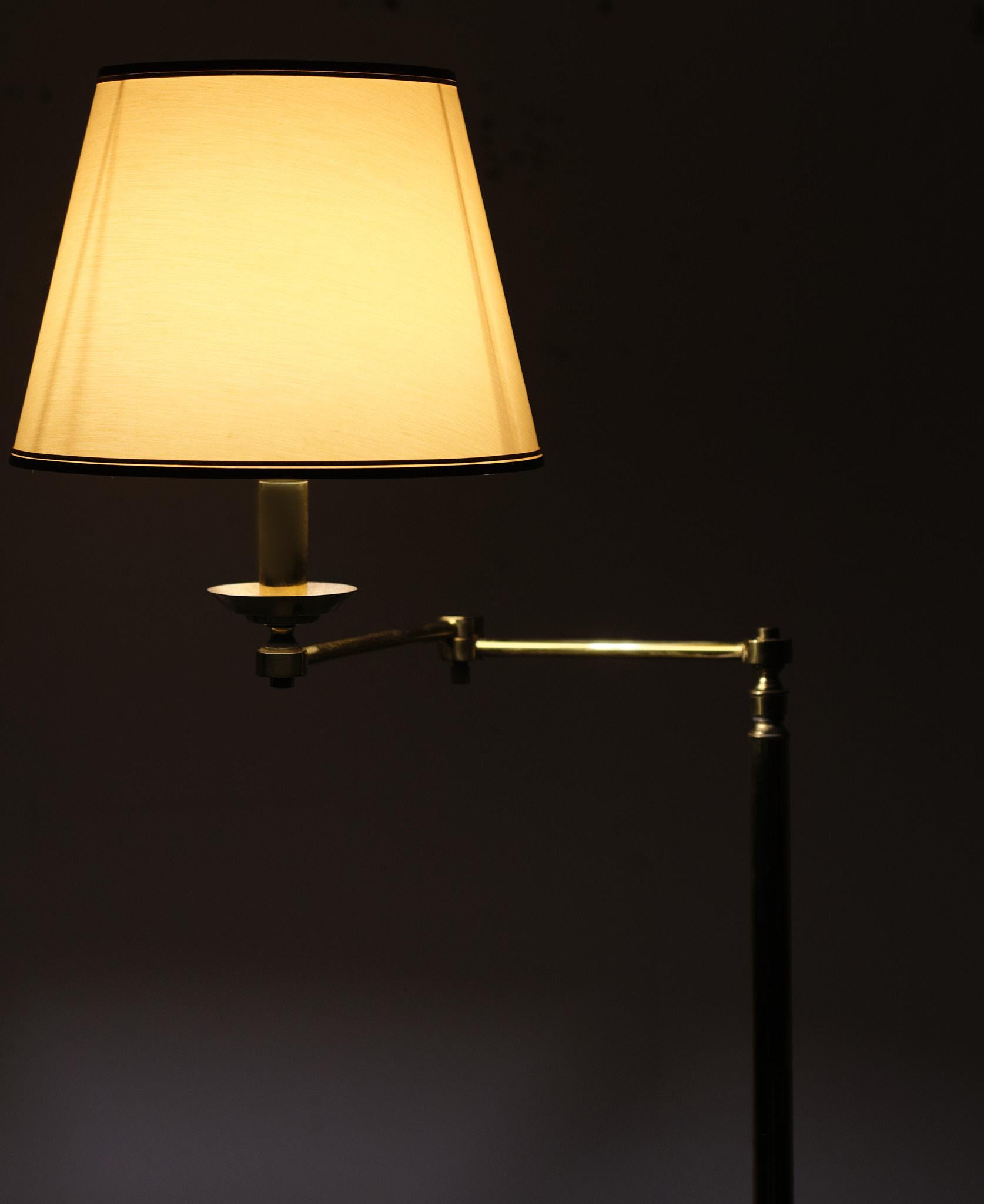 Late 20th Century Brass Floor Lamp Deknudt Belgium 1970s 