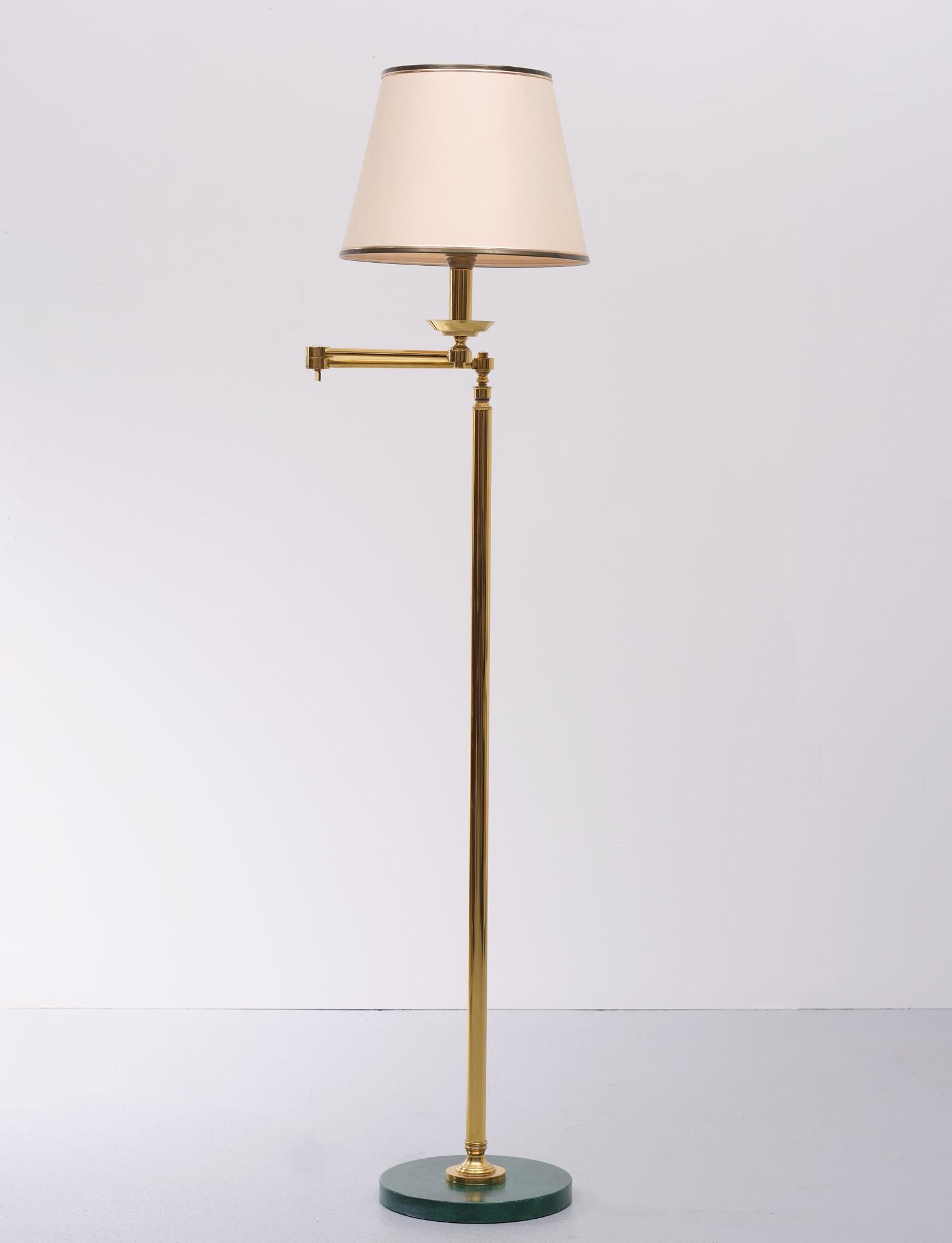 Brass Floor Lamp Deknudt Belgium 1970s  2