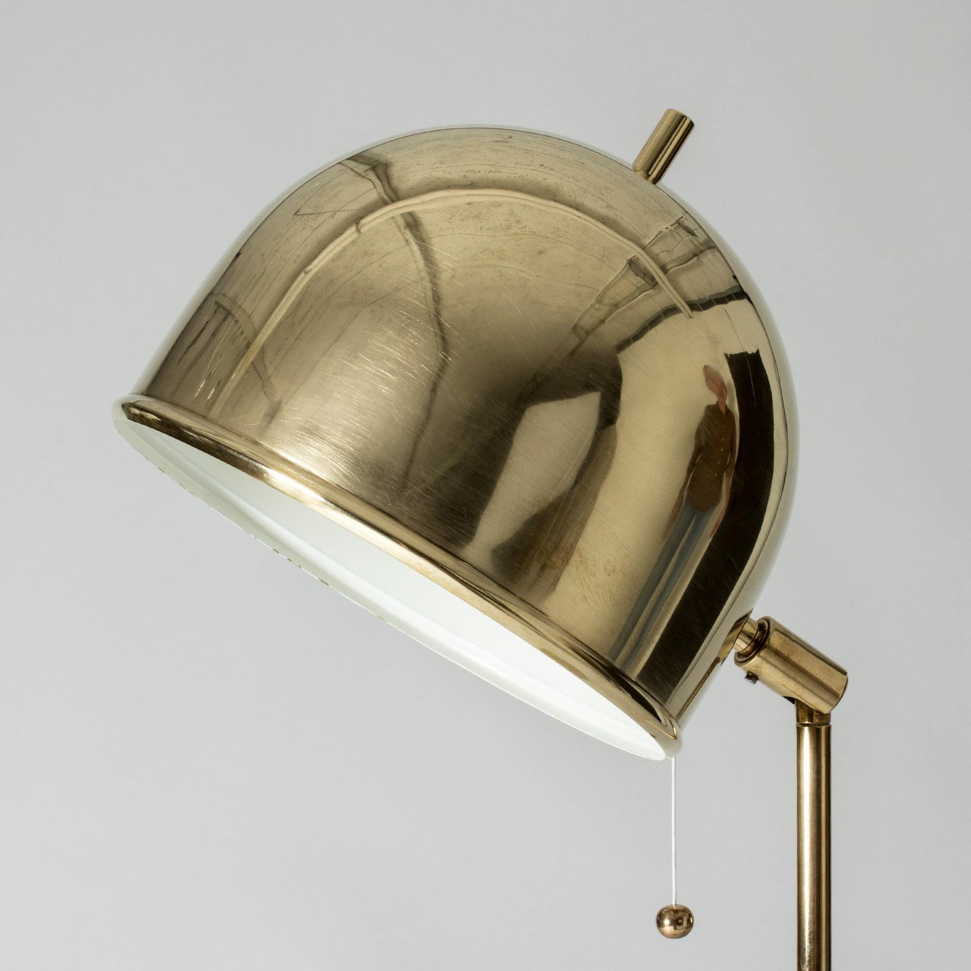 Swedish Brass Floor Lamp from Bergboms