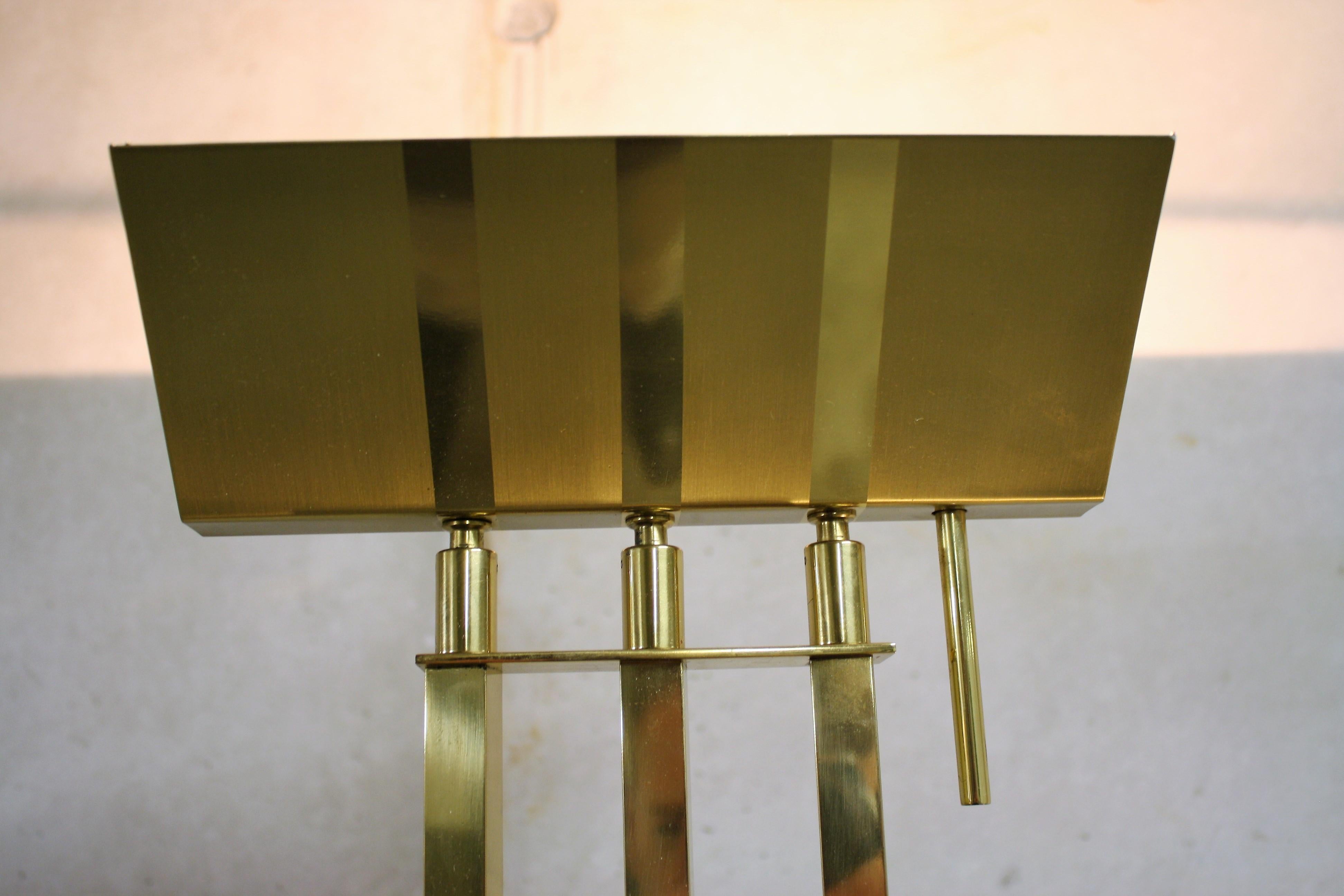Brass Floor Lamp from Deknudt in the Style of Willy Rizzo, 1970s, Belgium 5