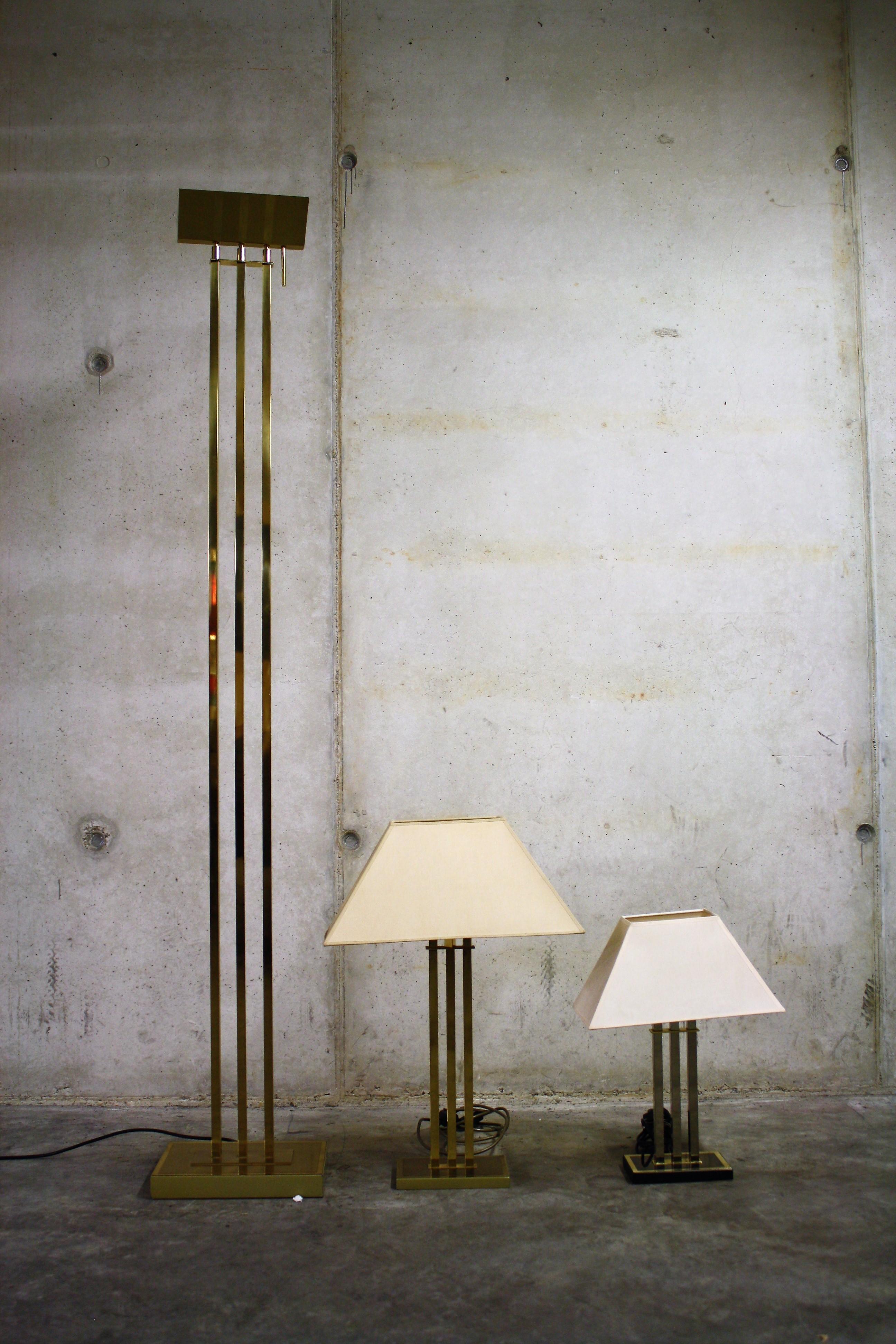 Brass Floor Lamp from Deknudt in the Style of Willy Rizzo, 1970s, Belgium 7