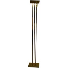Brass Floor Lamp from Deknudt in the Style of Willy Rizzo, 1970s, Belgium