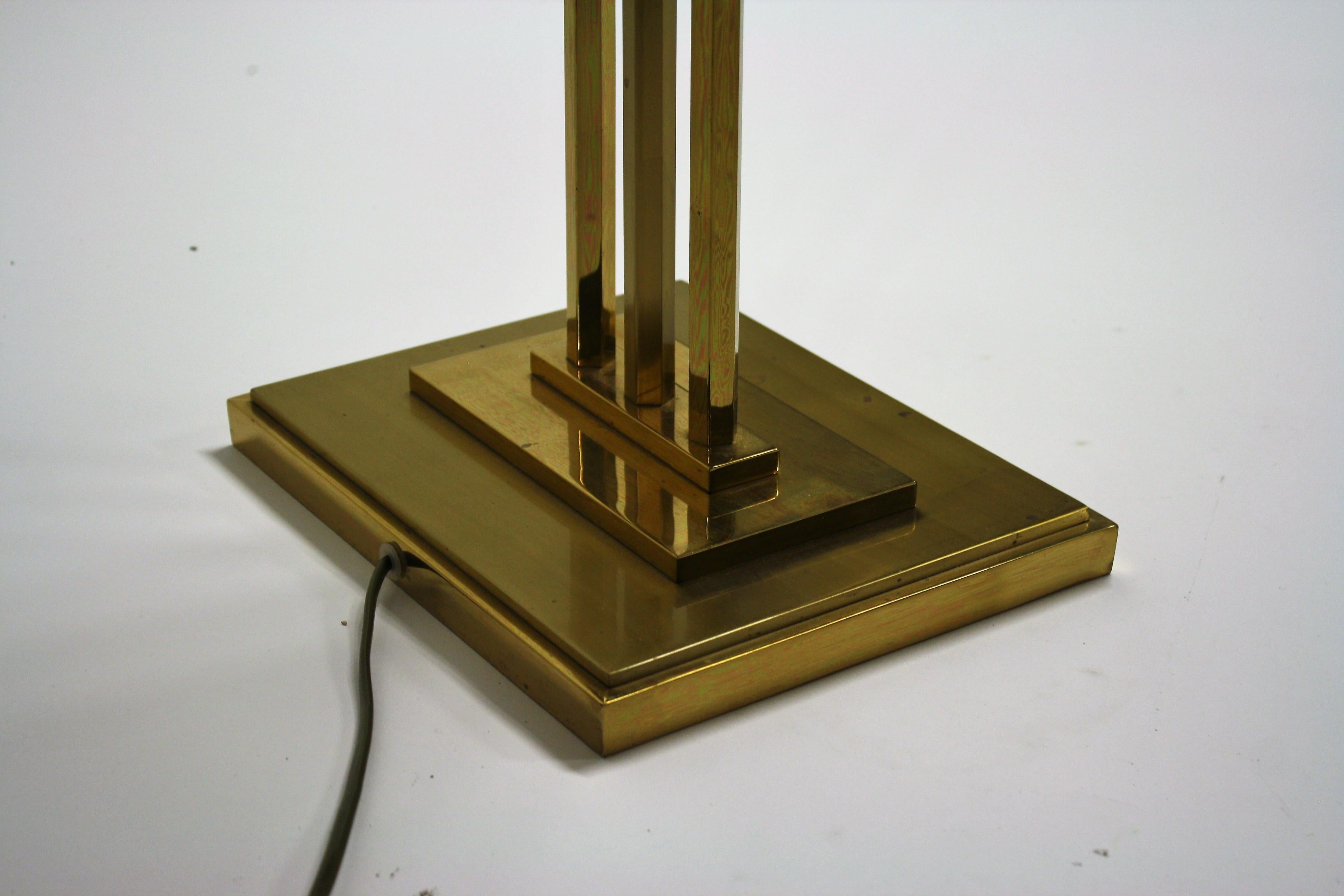 Brass Floor Lamp from Deknudt in the Style of Willy Rizzo, 1970s 4