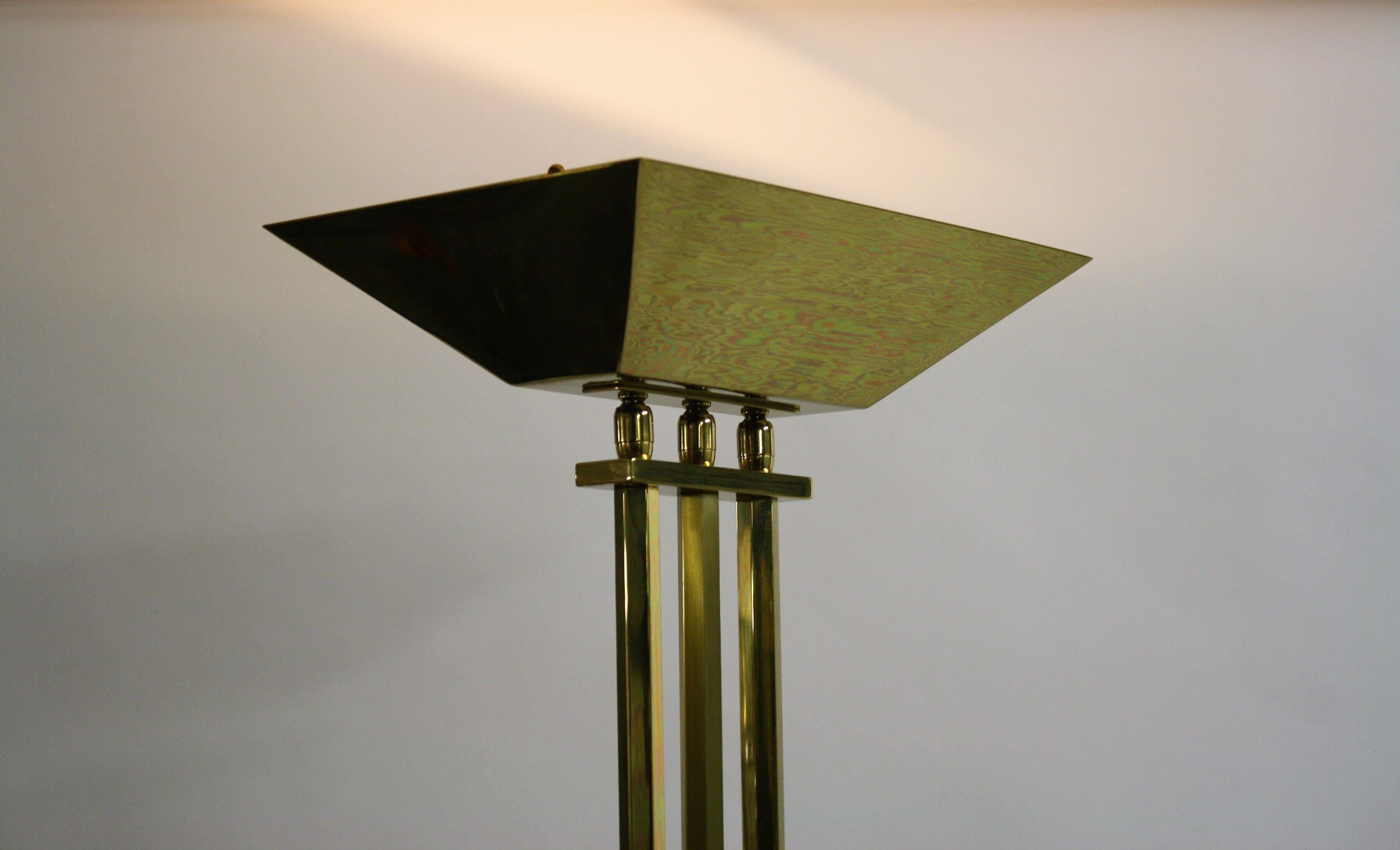 Brass Floor Lamp from Deknudt in the Style of Willy Rizzo, 1970s 6