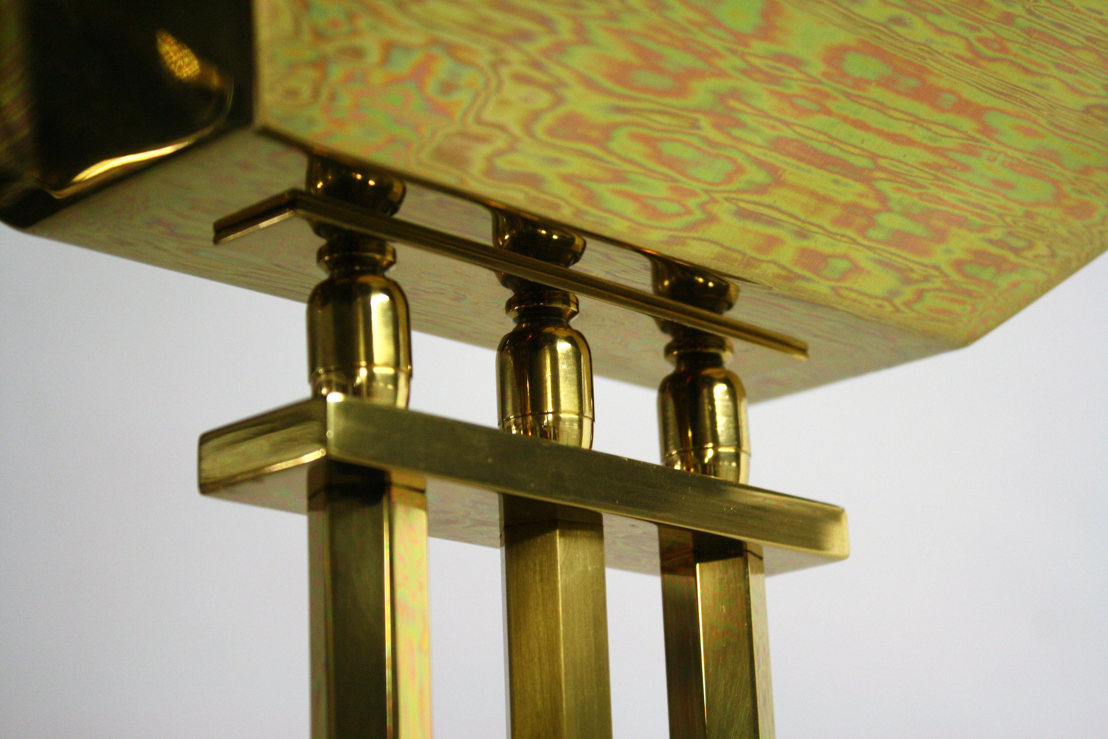 Brass Floor Lamp from Deknudt in the Style of Willy Rizzo, 1970s 2