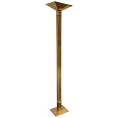 Brass Floor Lamp from Deknudt in the Style of Willy Rizzo, 1970s