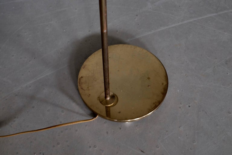Scandinavian Modern Brass Floor Lamp G-075 by Bergboms, 1960s For Sale