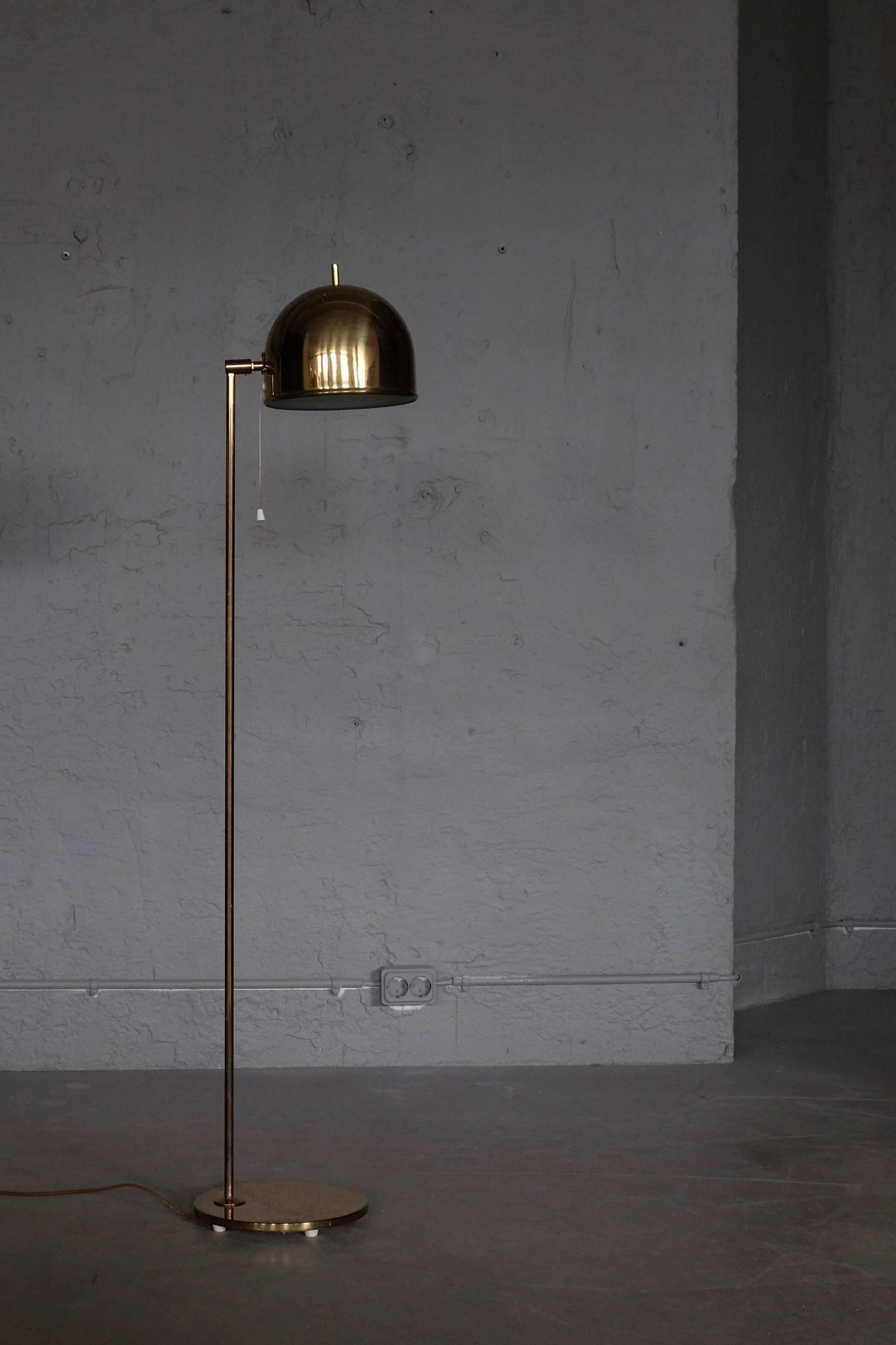 Mid-20th Century Brass Floor Lamp G-075 by Bergboms, 1960s For Sale