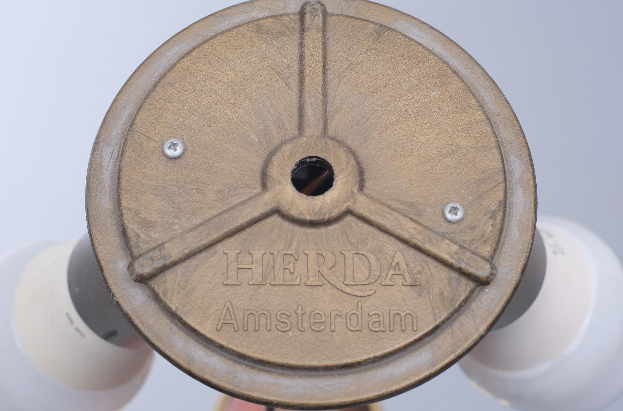Late 20th Century Brass Floor Lamp Herda, Holland, 1970s  For Sale