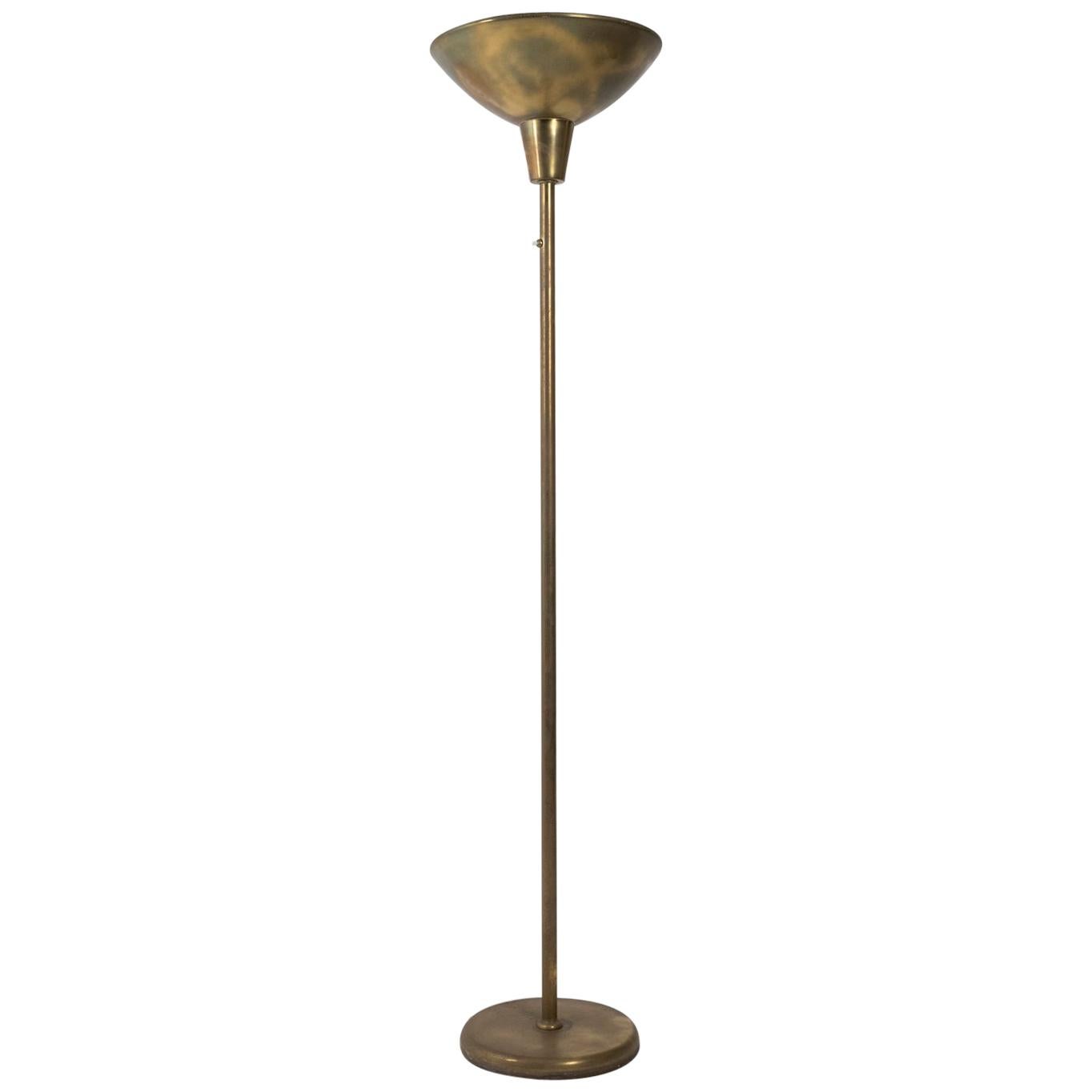 Brass Floor Lamp in the Manner of Luigi Caccia Dominioni, 1940s For Sale