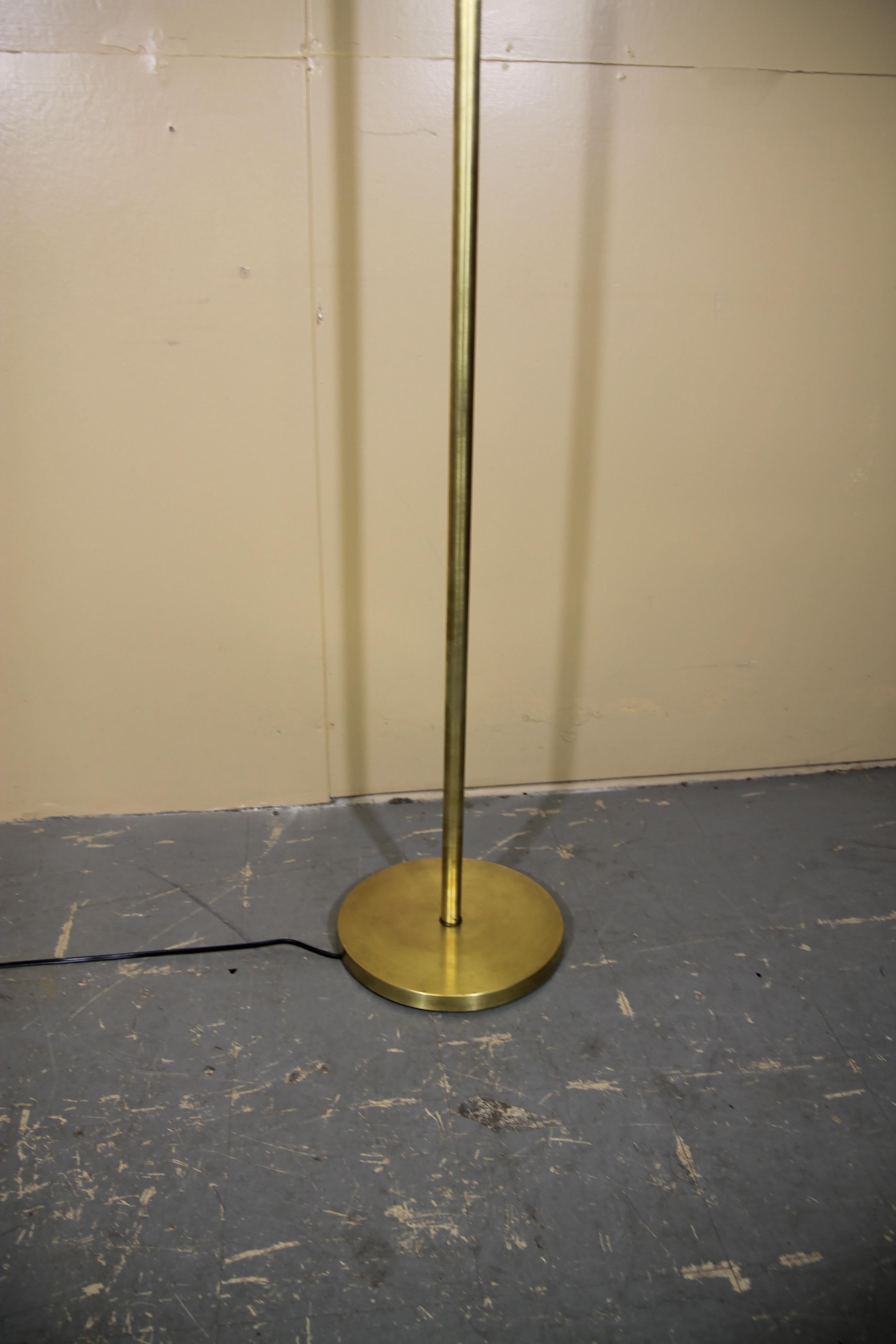 Mid-Century Modern Brass Floor Lamp in the Style of Paavo Tynell